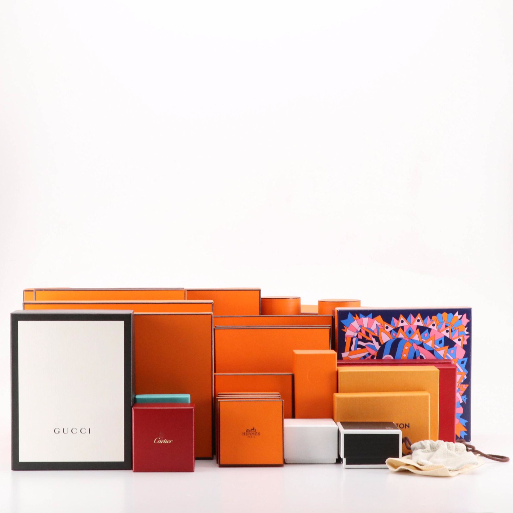 Hermès, Louis Vuitton, Cartier, Gucci and Other Designer Gift Boxes