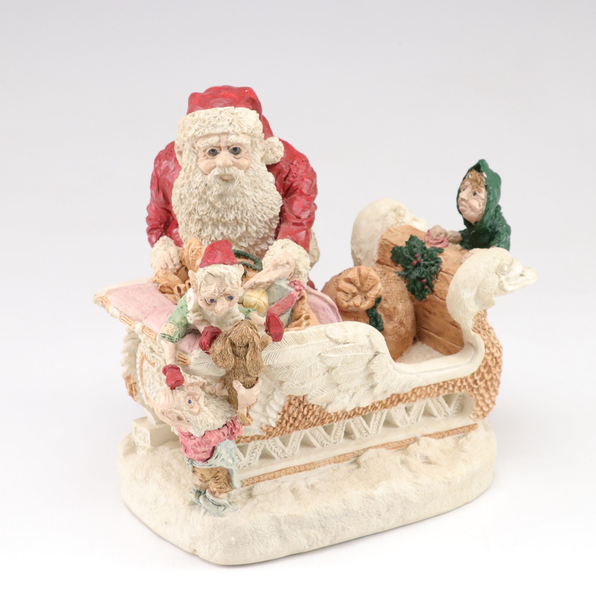 United Design "The Legend of Santa Claus" Carved Resin Figurines, 1990s