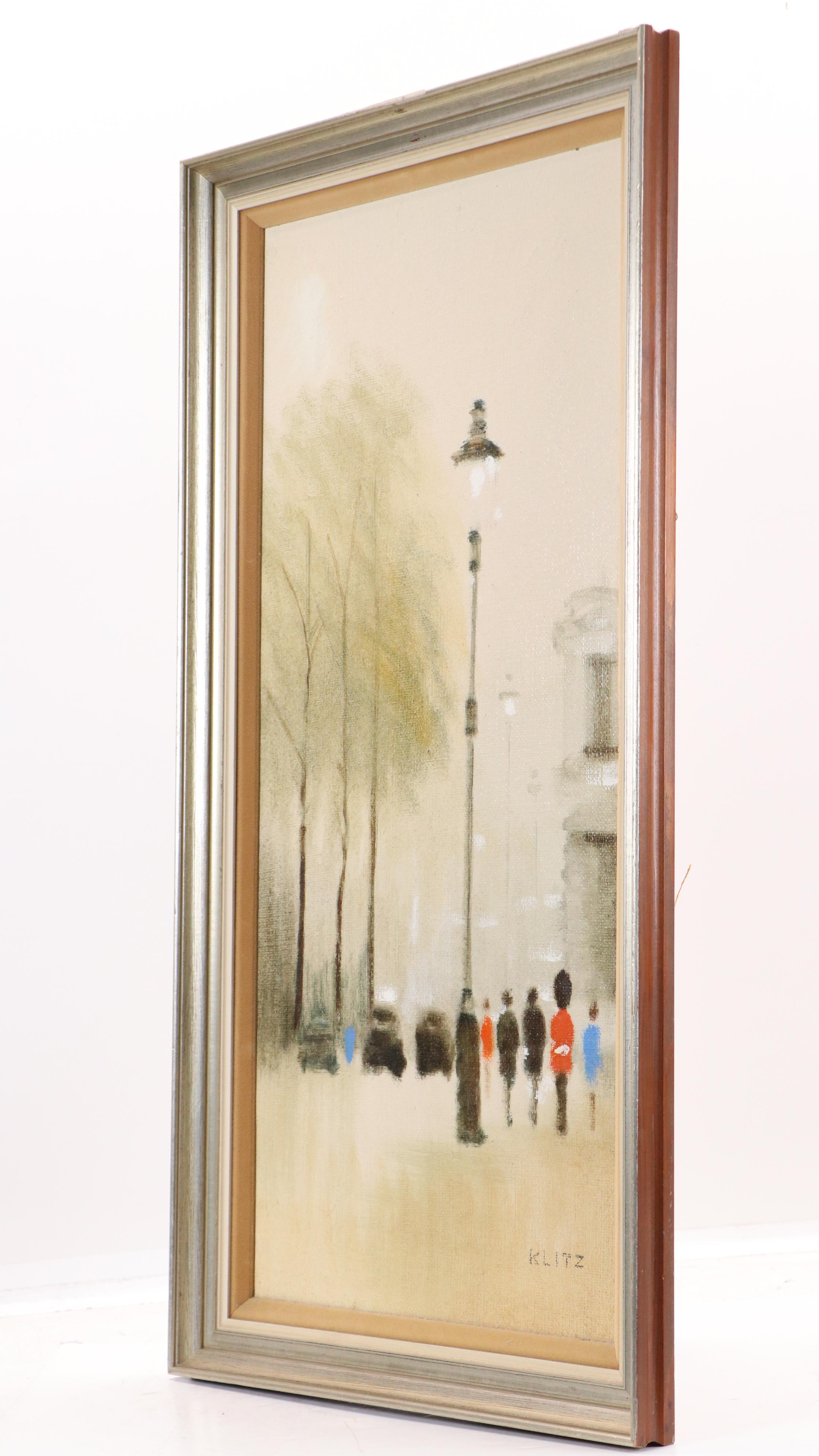 Anthony Klitz Impressionistic Street Scene "Carlton Terrace, St. James," 1970
