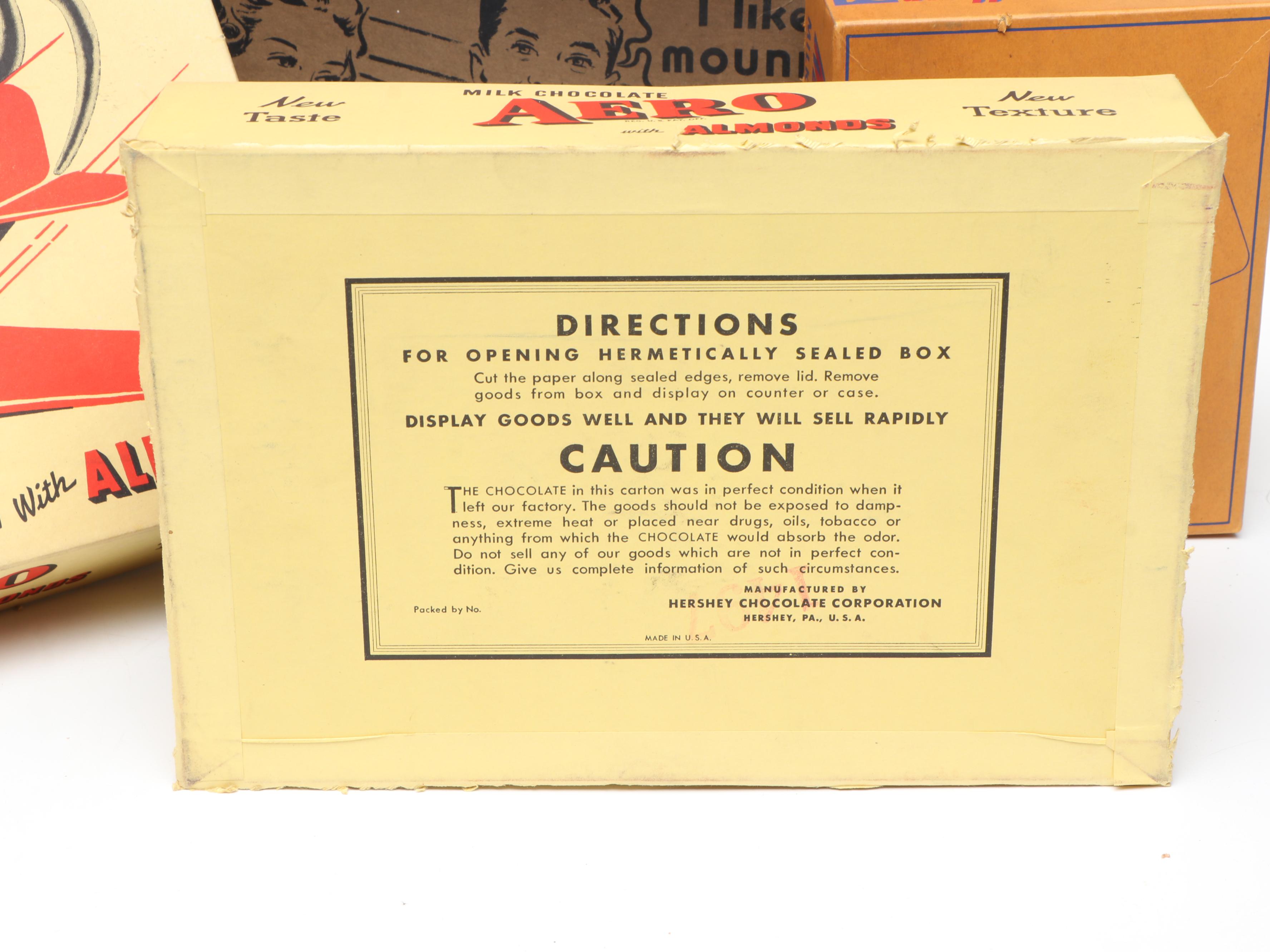 Aero, Clark, Hershey's and More Candy Bar Boxes, Mid-20th Century