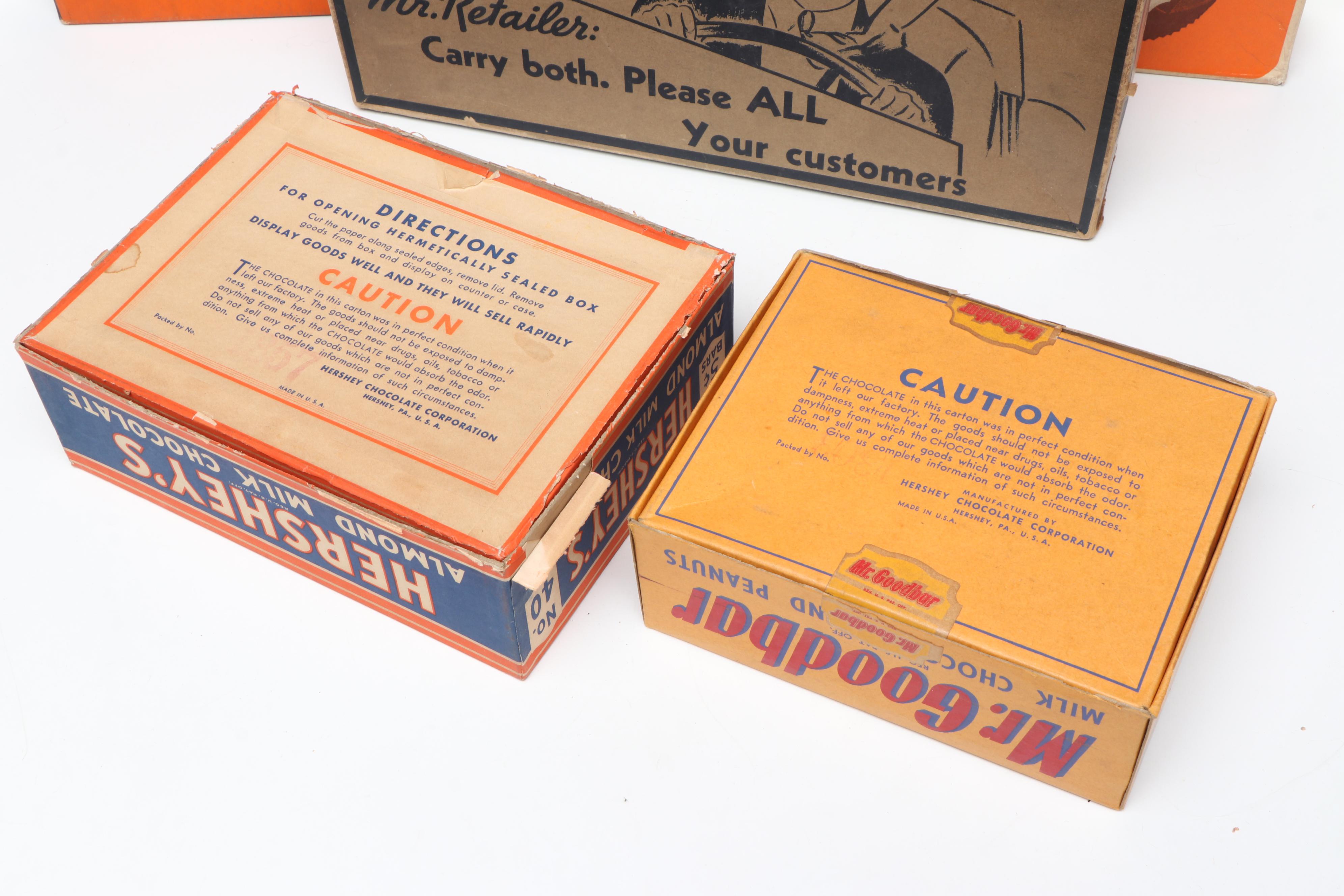 Aero, Clark, Hershey's and More Candy Bar Boxes, Mid-20th Century