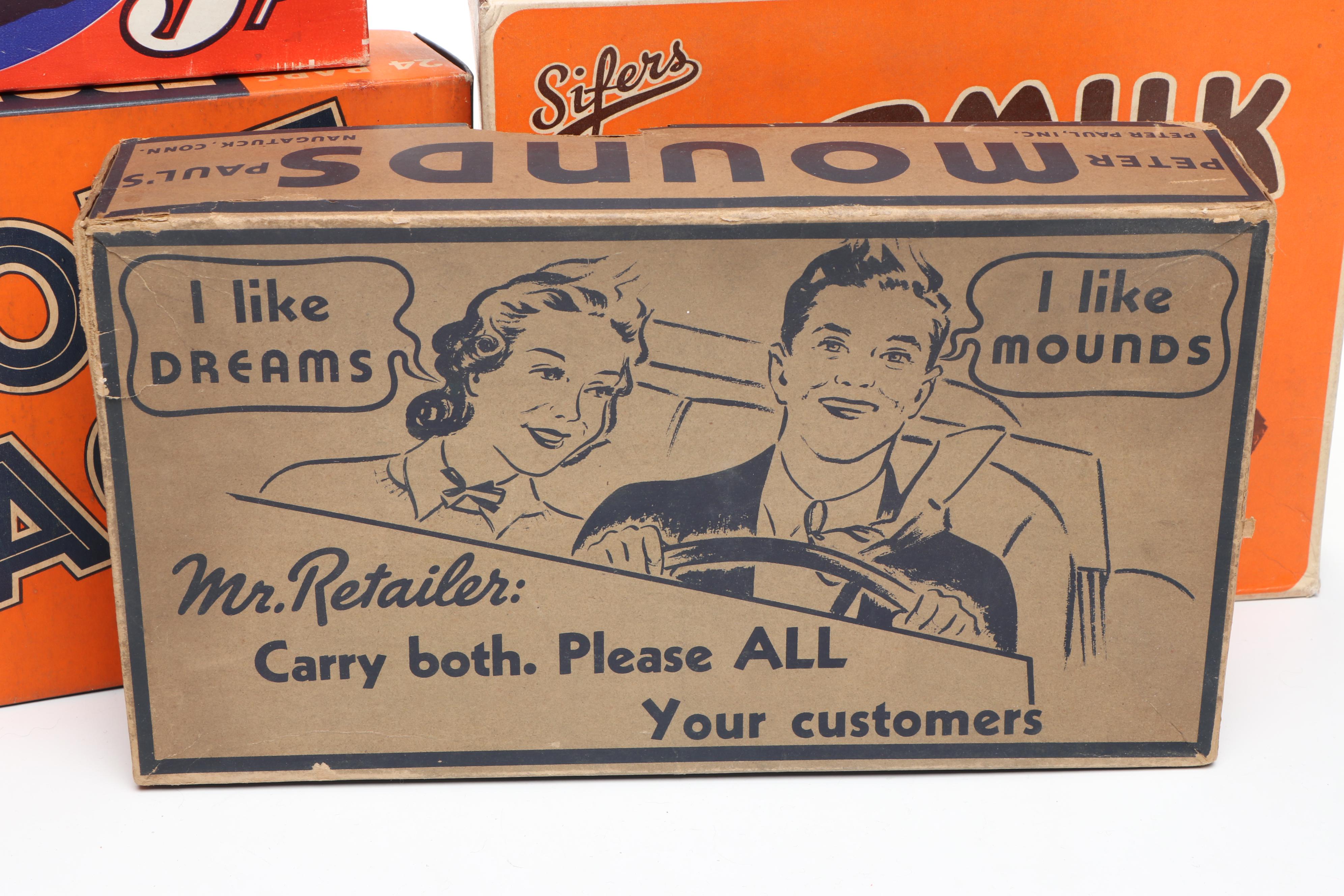 Aero, Clark, Hershey's and More Candy Bar Boxes, Mid-20th Century