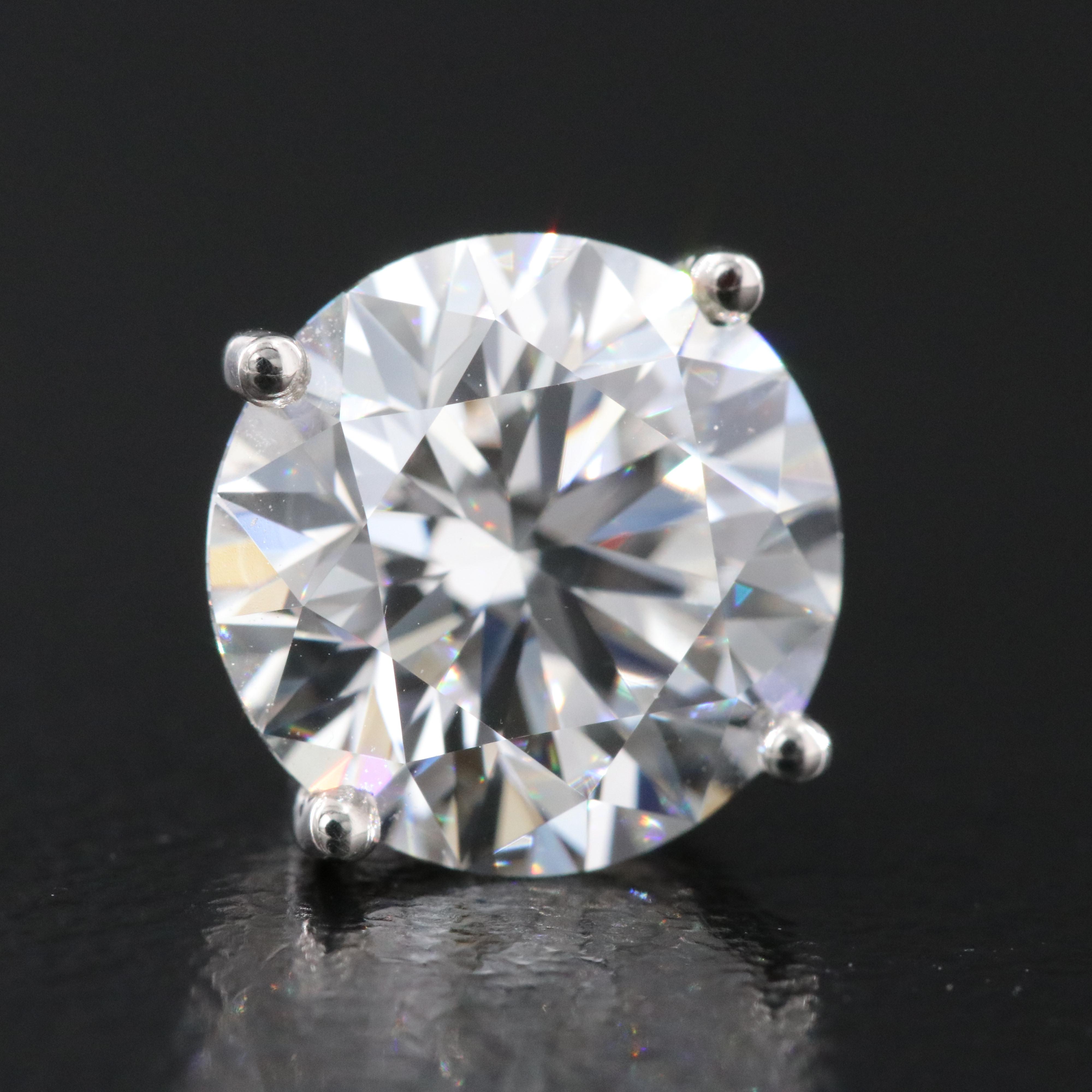 Platinum 5.05 CTW Lab Grown Diamond Stud Earrings with IGI Reports