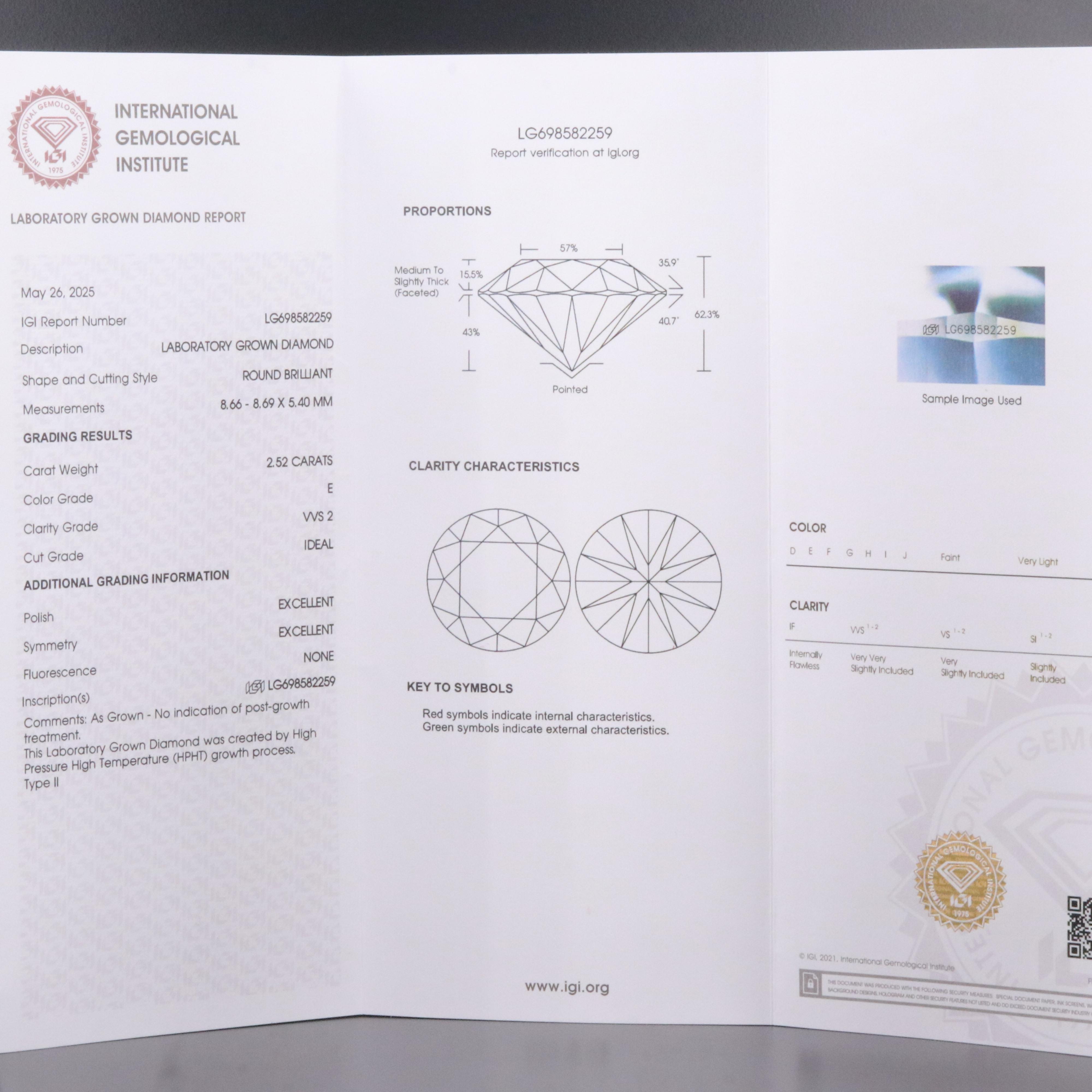 Platinum 5.05 CTW Lab Grown Diamond Stud Earrings with IGI Reports
