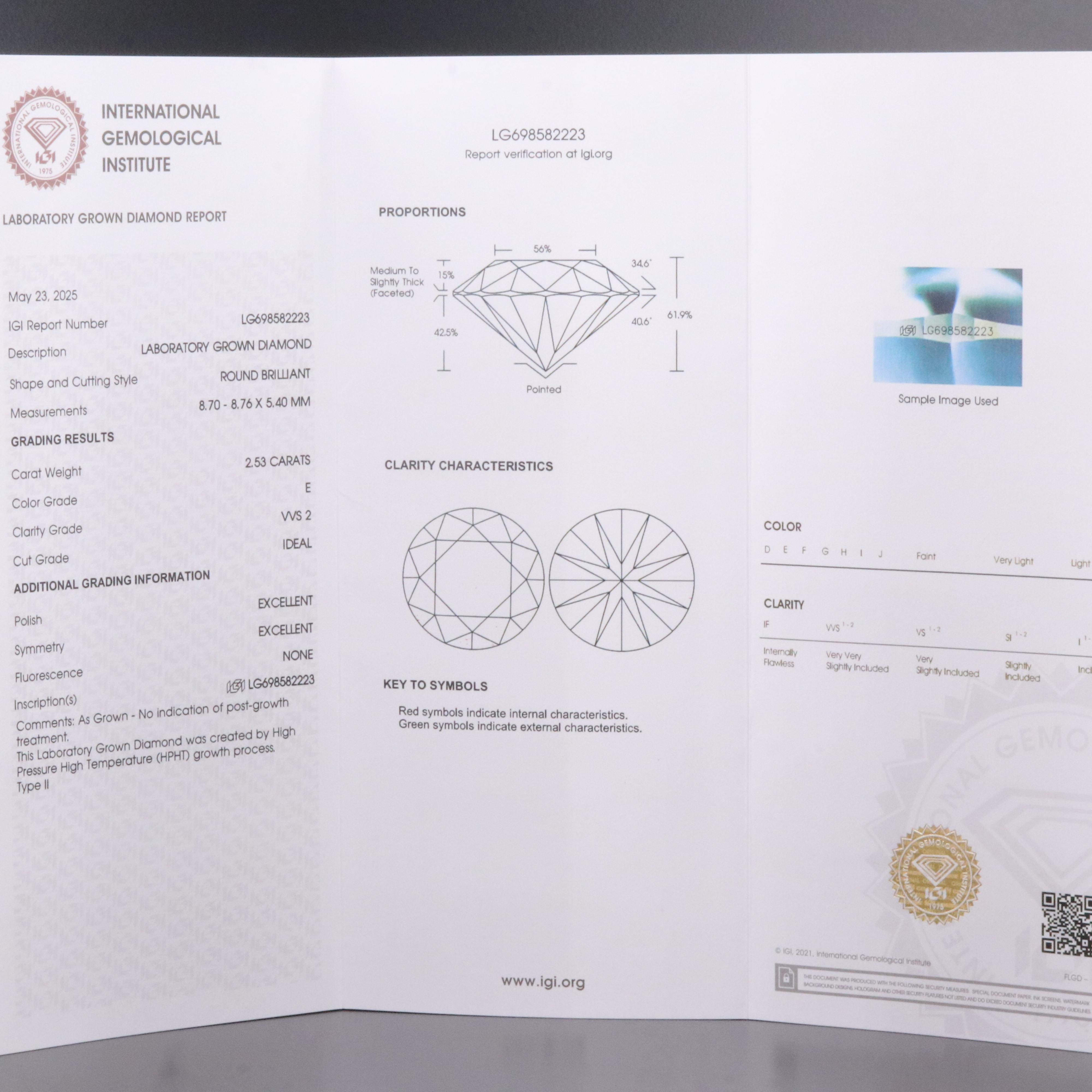 Platinum 5.05 CTW Lab Grown Diamond Stud Earrings with IGI Reports