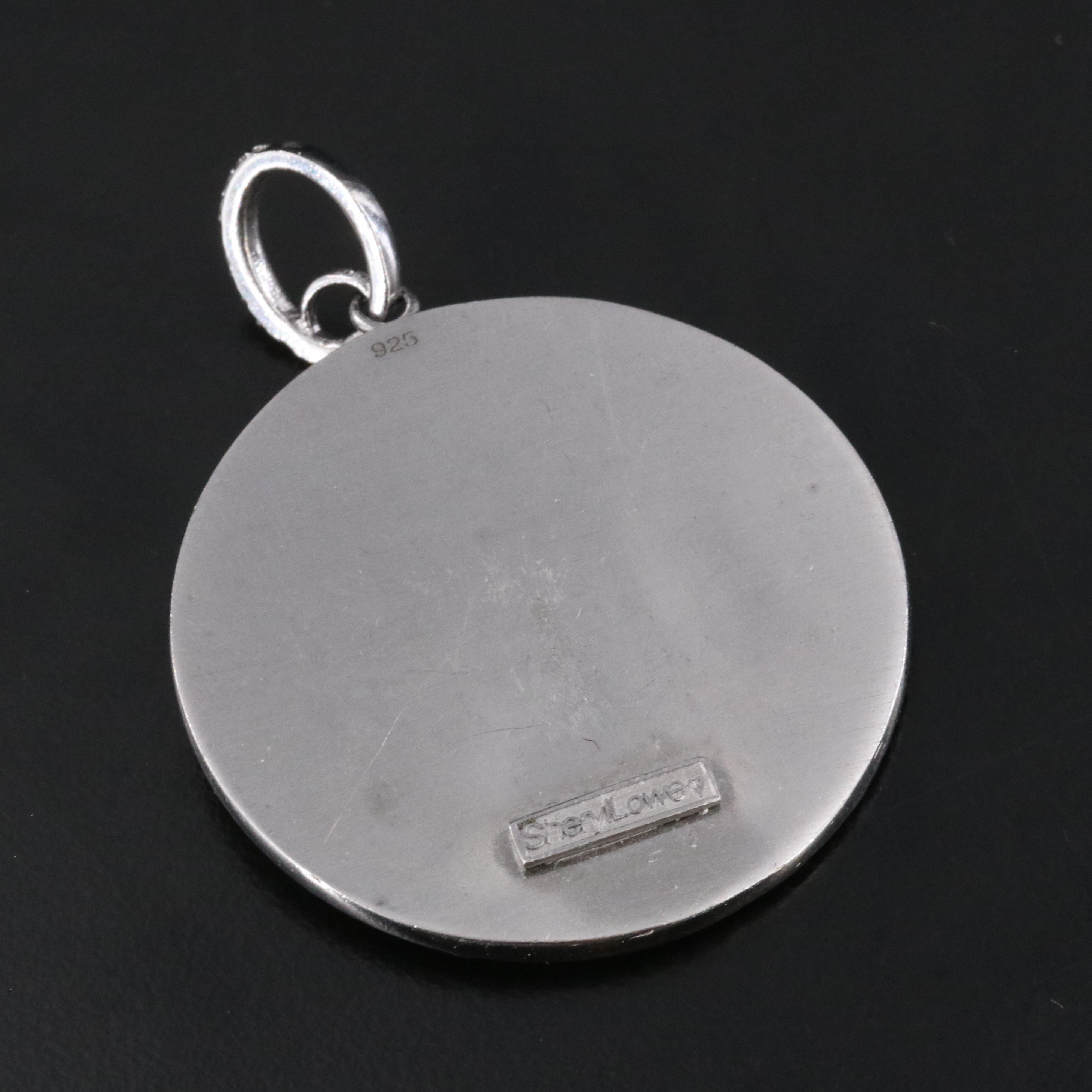 Sheryl Lowe Sterling Pavé Diamond Four-Leaf Clover Pendant