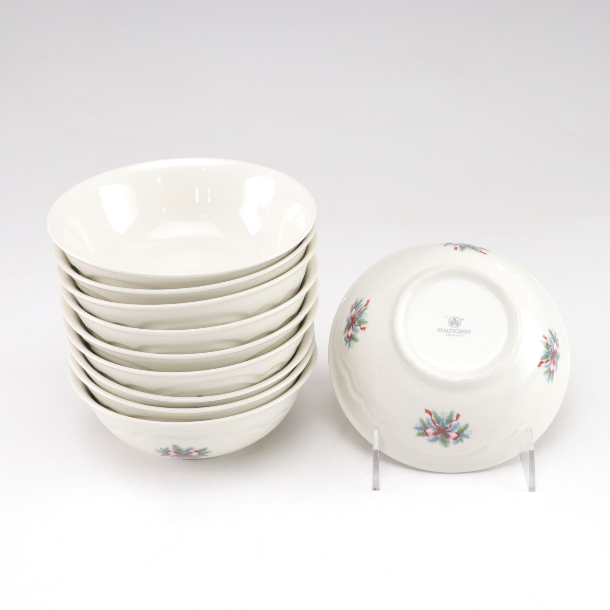 Pfaltzgraff "Red Ribbons" Ceramic Dinnerware, 1990s