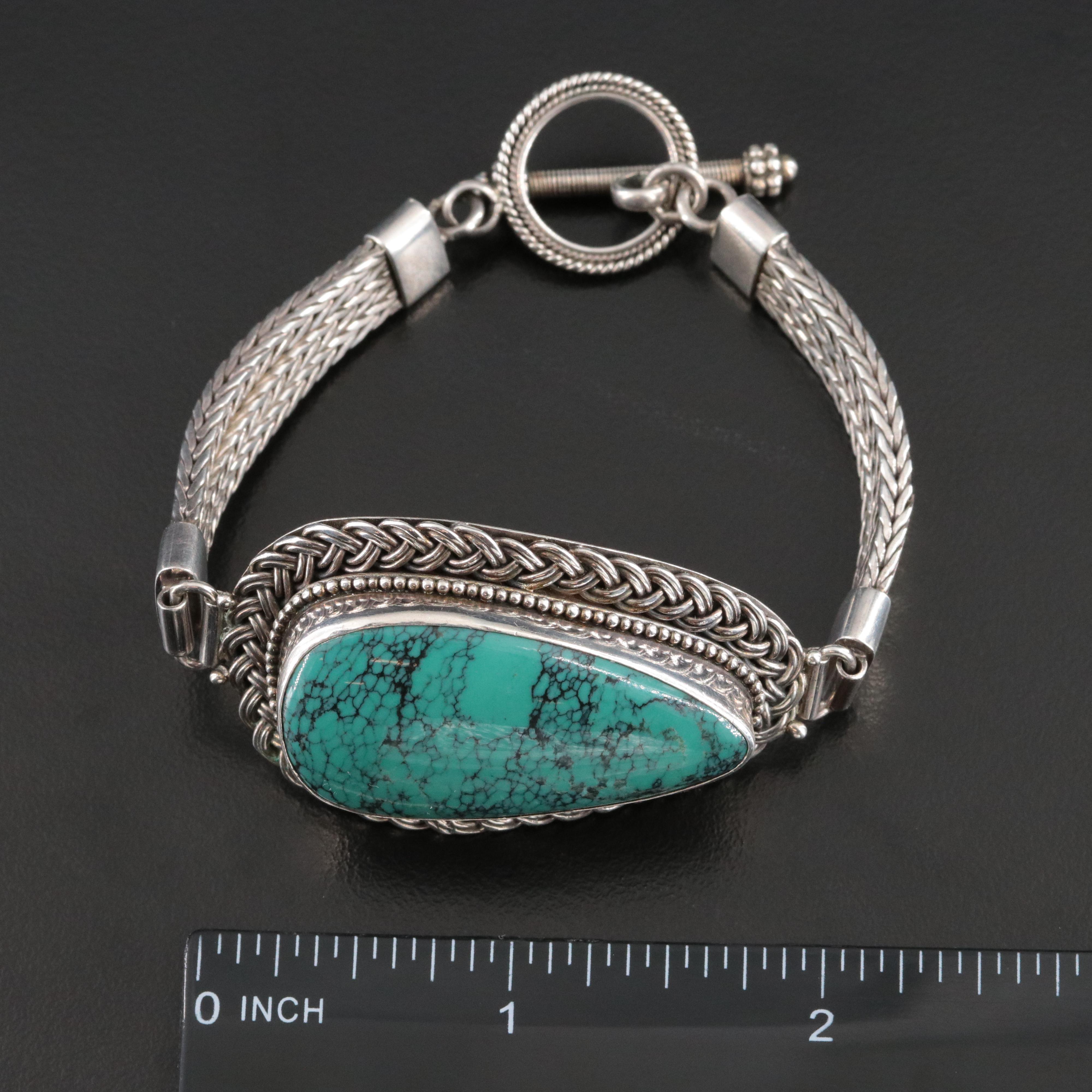 Barse Sterling Turquoise Bracelet