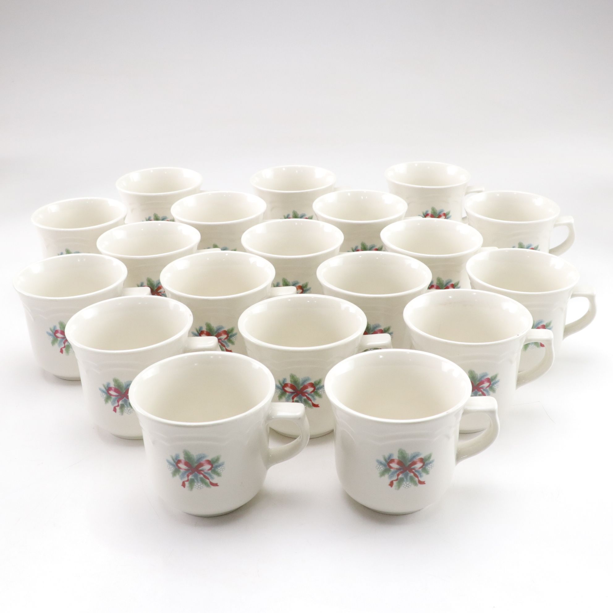 Pfaltzgraff "Red Ribbons" Ceramic Dinnerware, 1990s