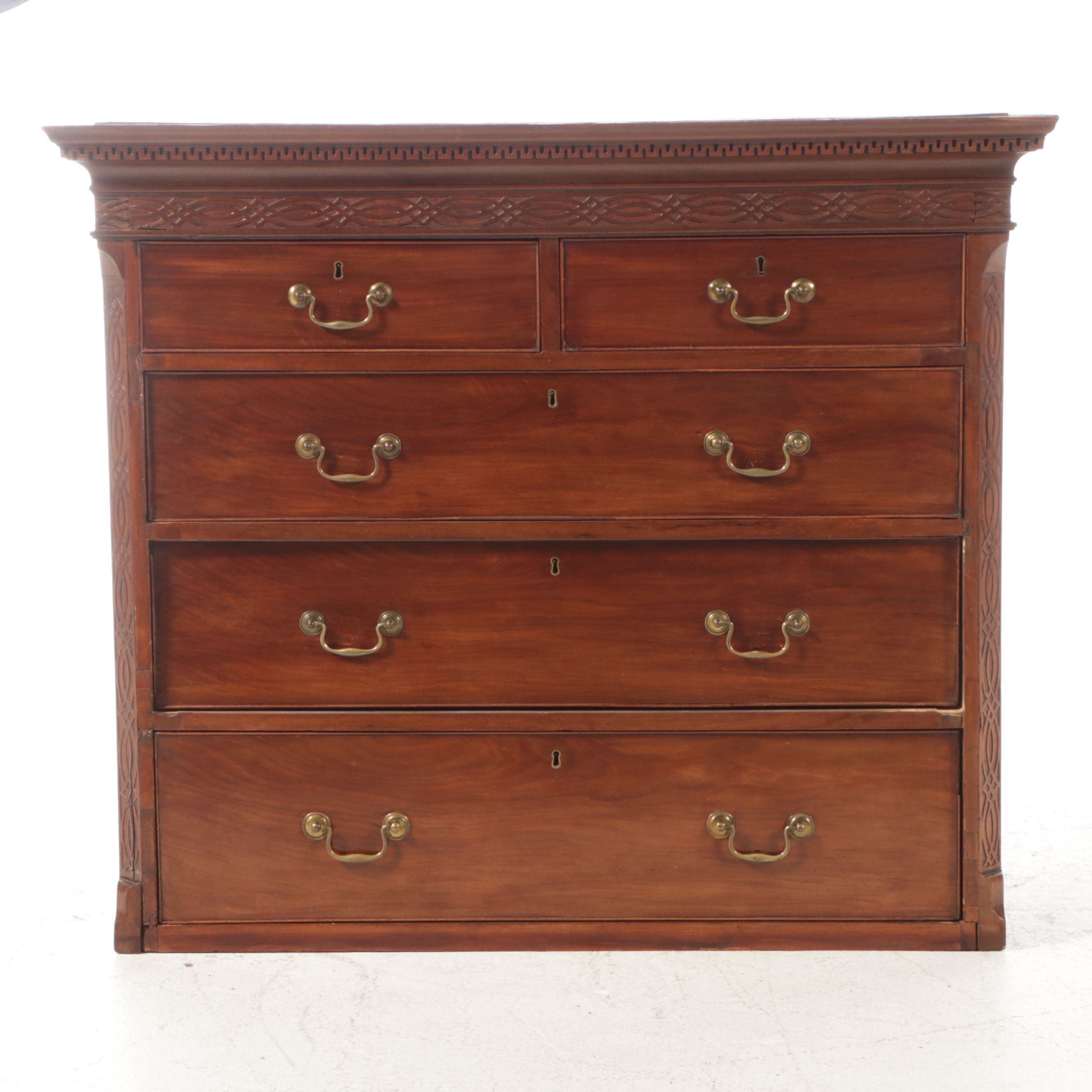 Georgian Style Mahogany Tall Chest of Drawers