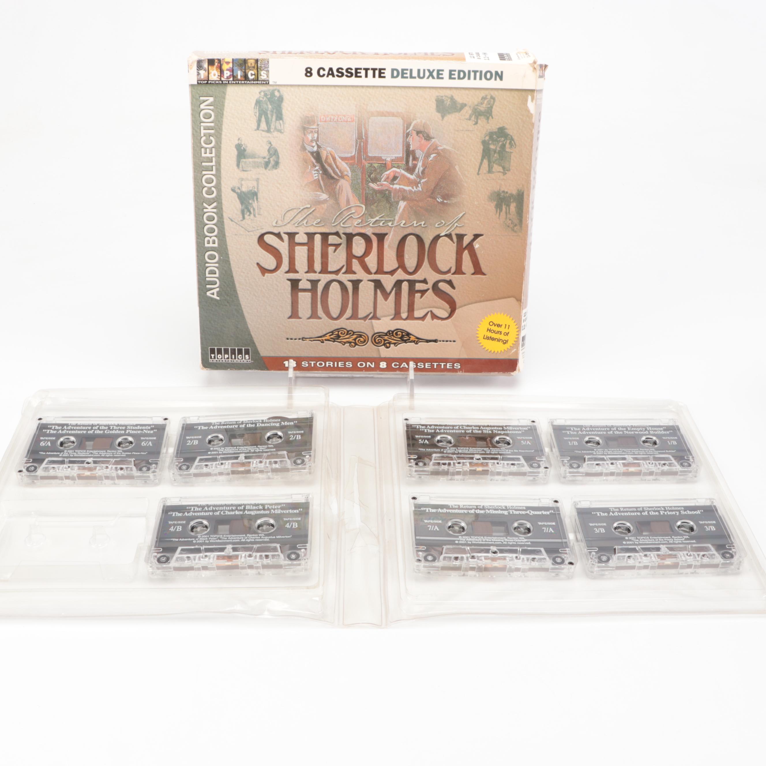 Whitney Houston and Other Records with Sherlock Holmes Cassette Audiobooks