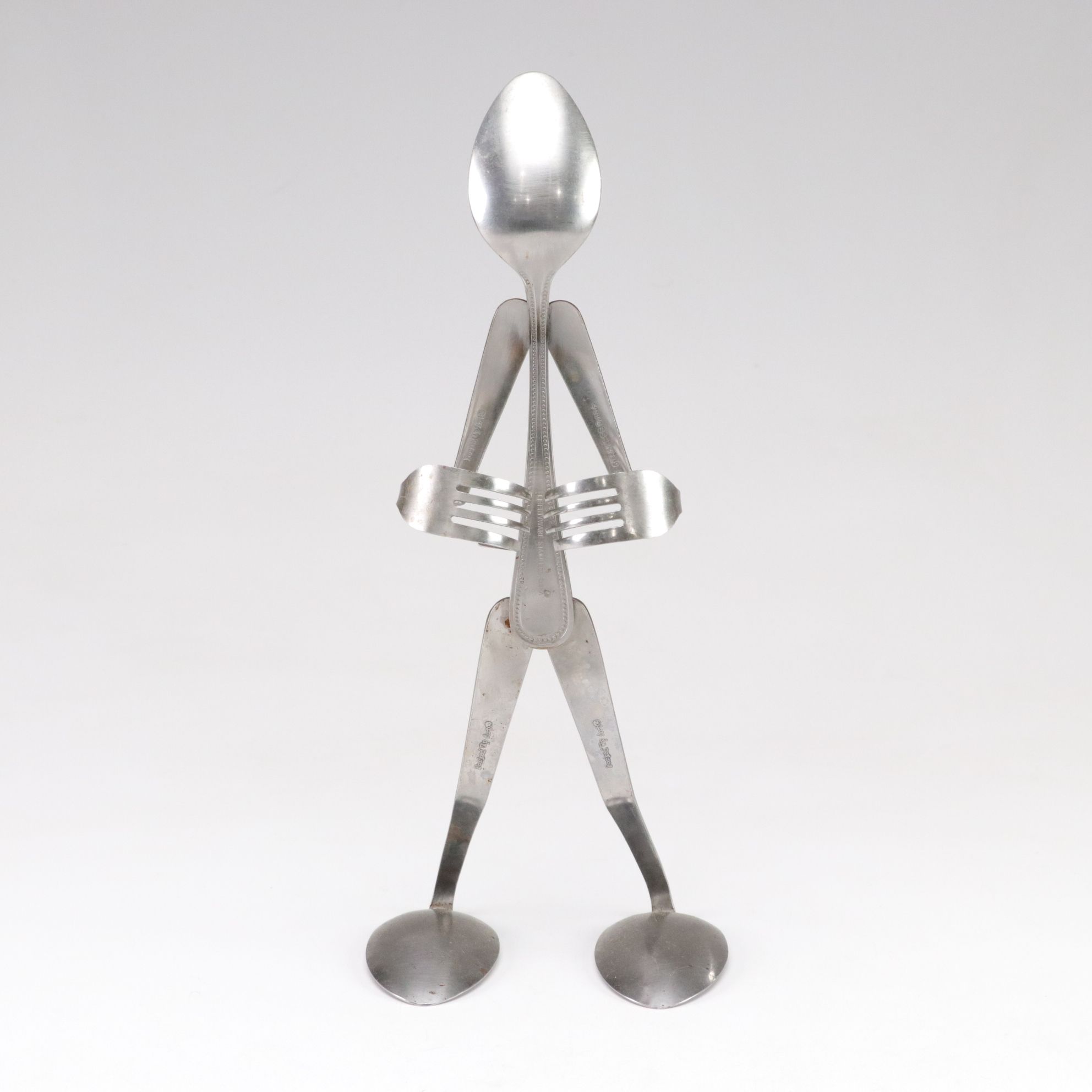 Forked Up Art Salt & Pepper Shaker Holder Figurine
