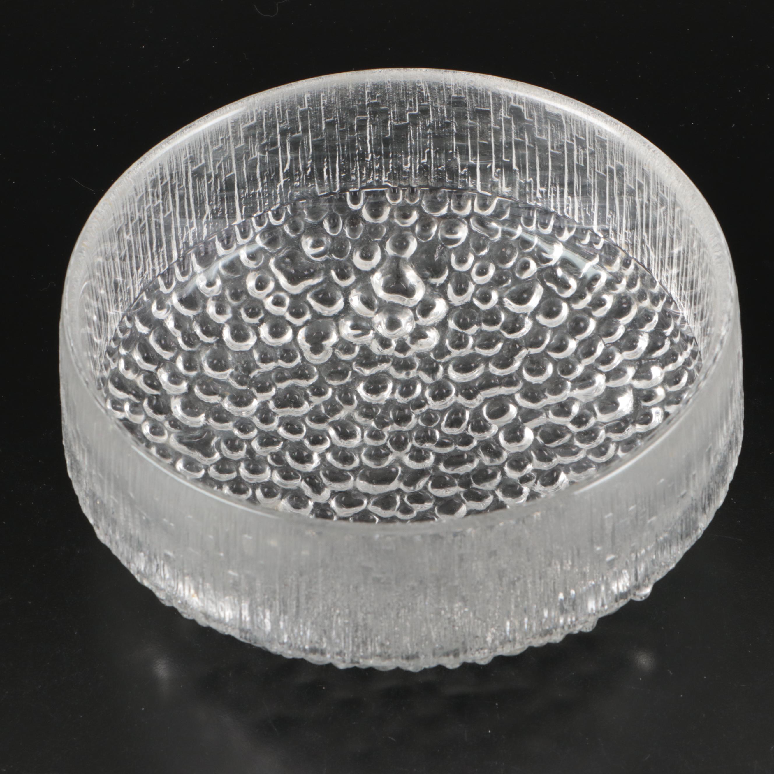 Iittala Mid Century Modern Finnish Art Glass Centerpiece Bowl and Salad Bowls