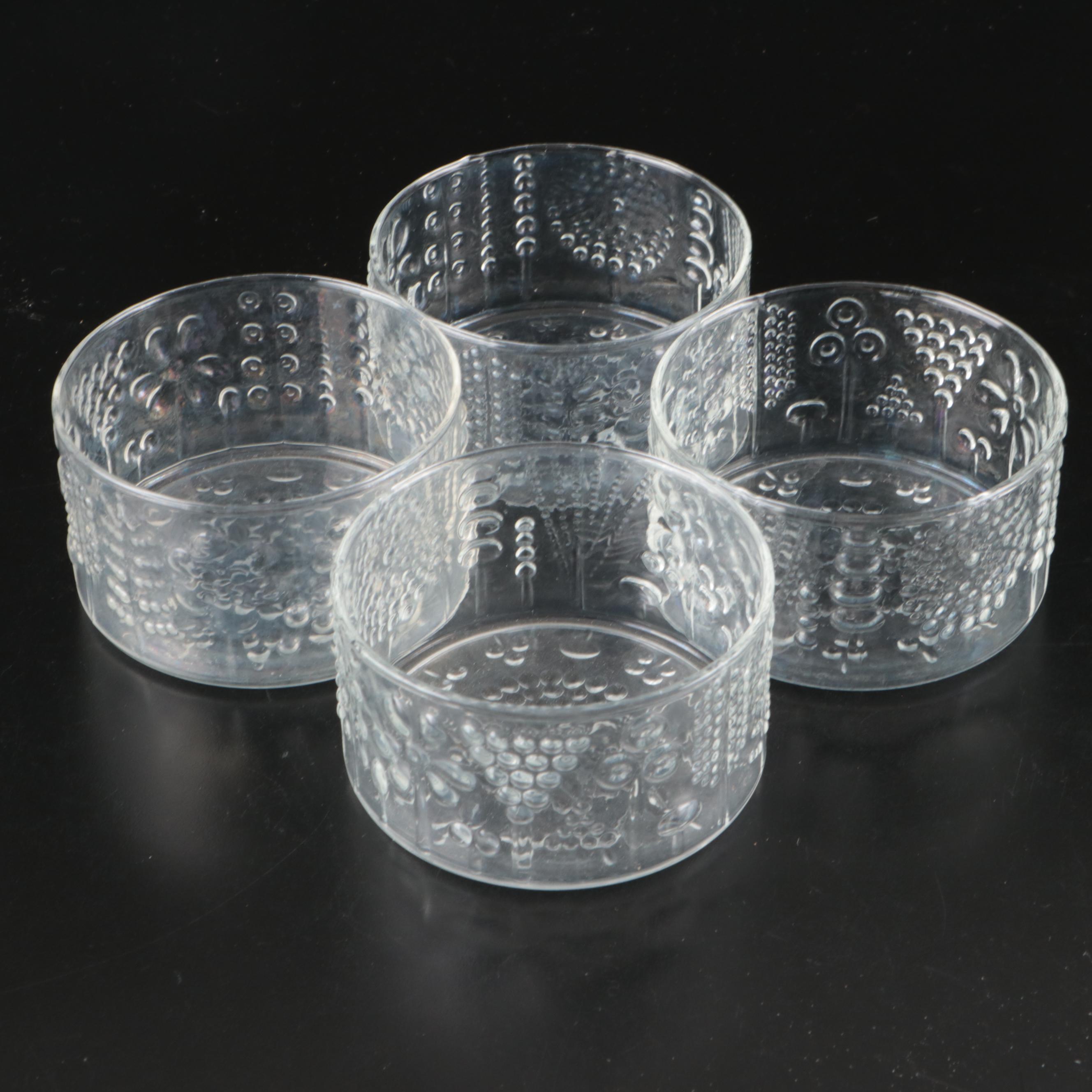 Iittala Mid Century Modern Finnish Art Glass Centerpiece Bowl and Salad Bowls