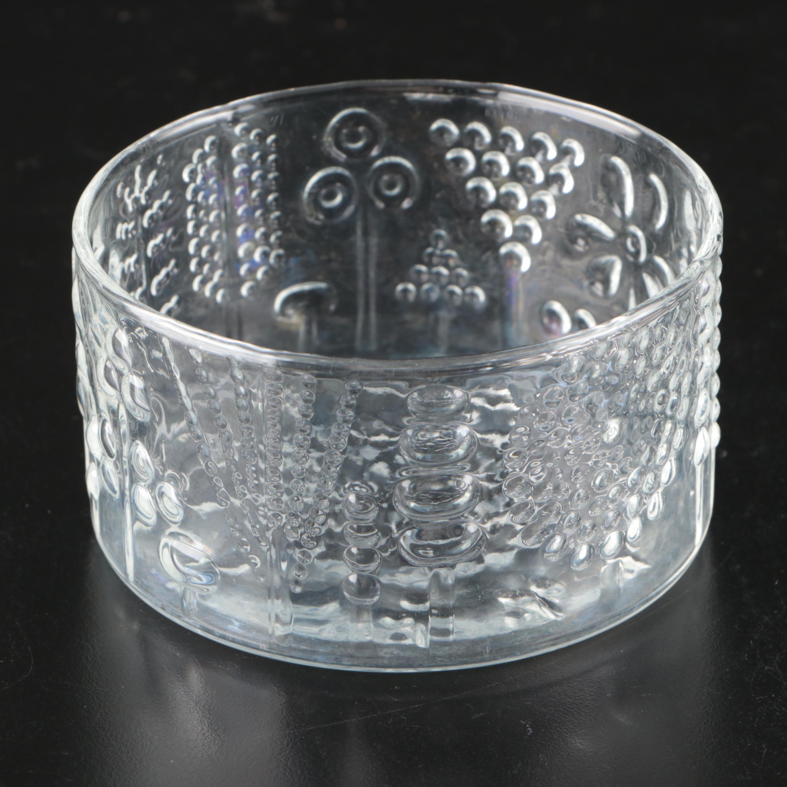 Iittala Mid Century Modern Finnish Art Glass Centerpiece Bowl and Salad Bowls