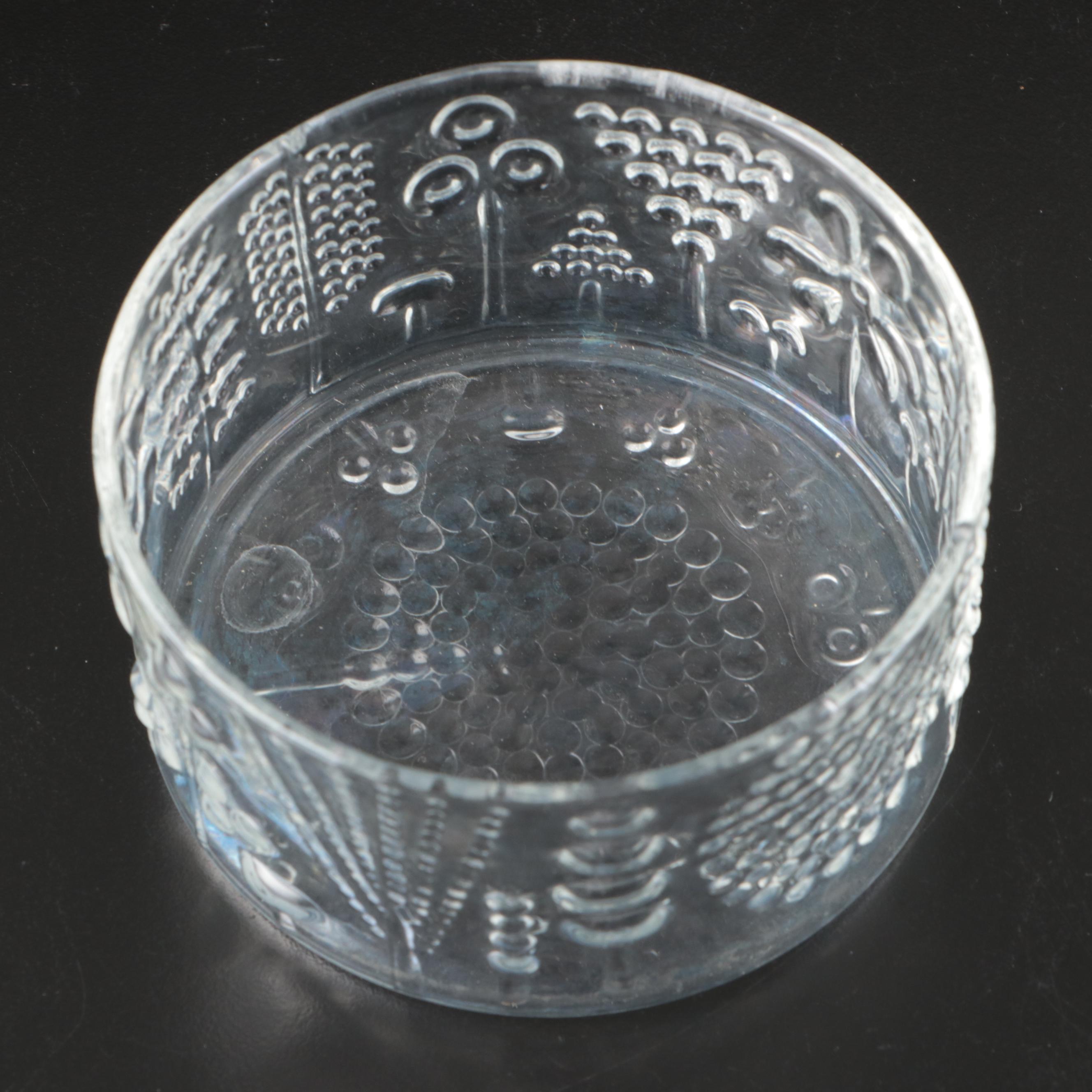 Iittala Mid Century Modern Finnish Art Glass Centerpiece Bowl and Salad Bowls