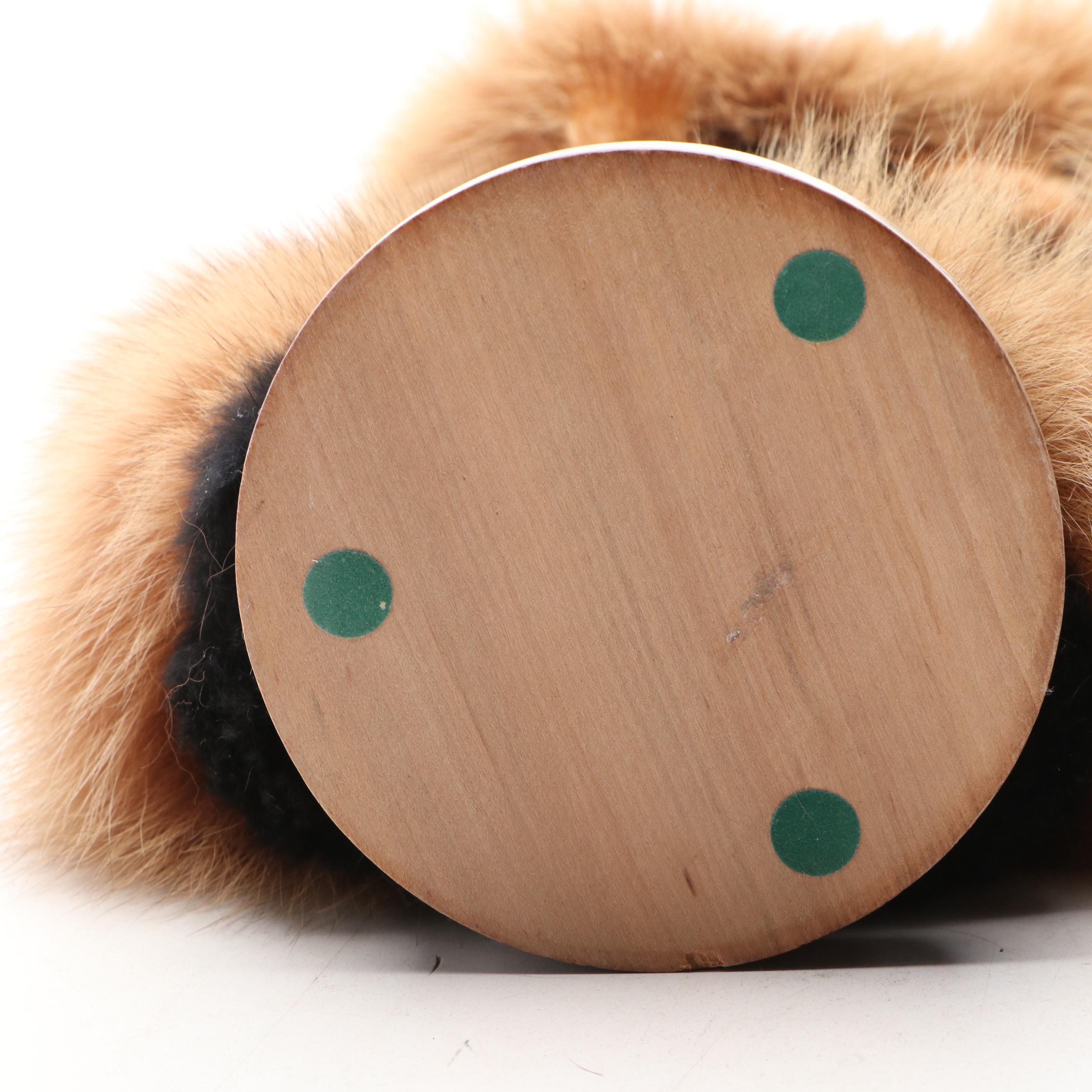 Alaskan Native Porcelain and Natural Fur Dolls