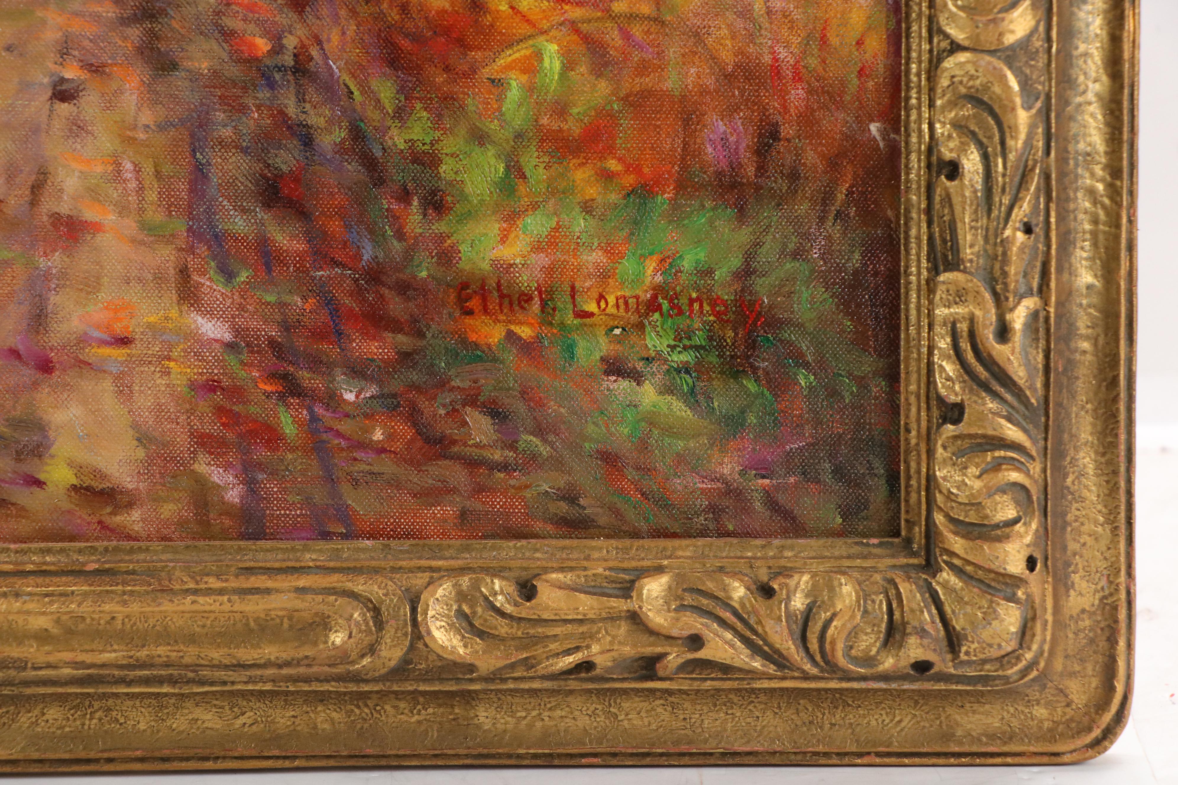 Ethel Lomasney Oil Painting "Brown County Colors" in Newcomb-Macklin Frame