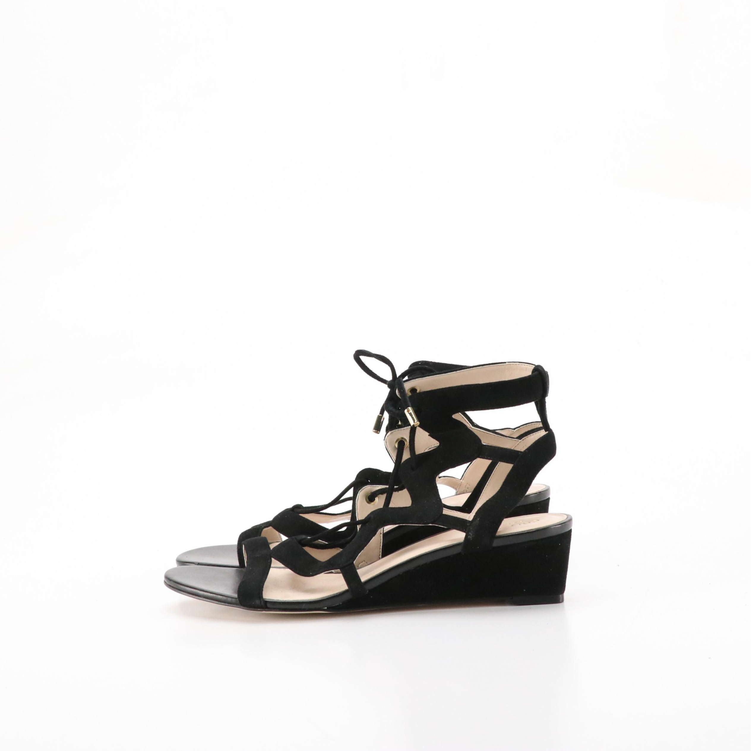Cole Haan Vable Wedge II Strappy Kitten Heel Sandals