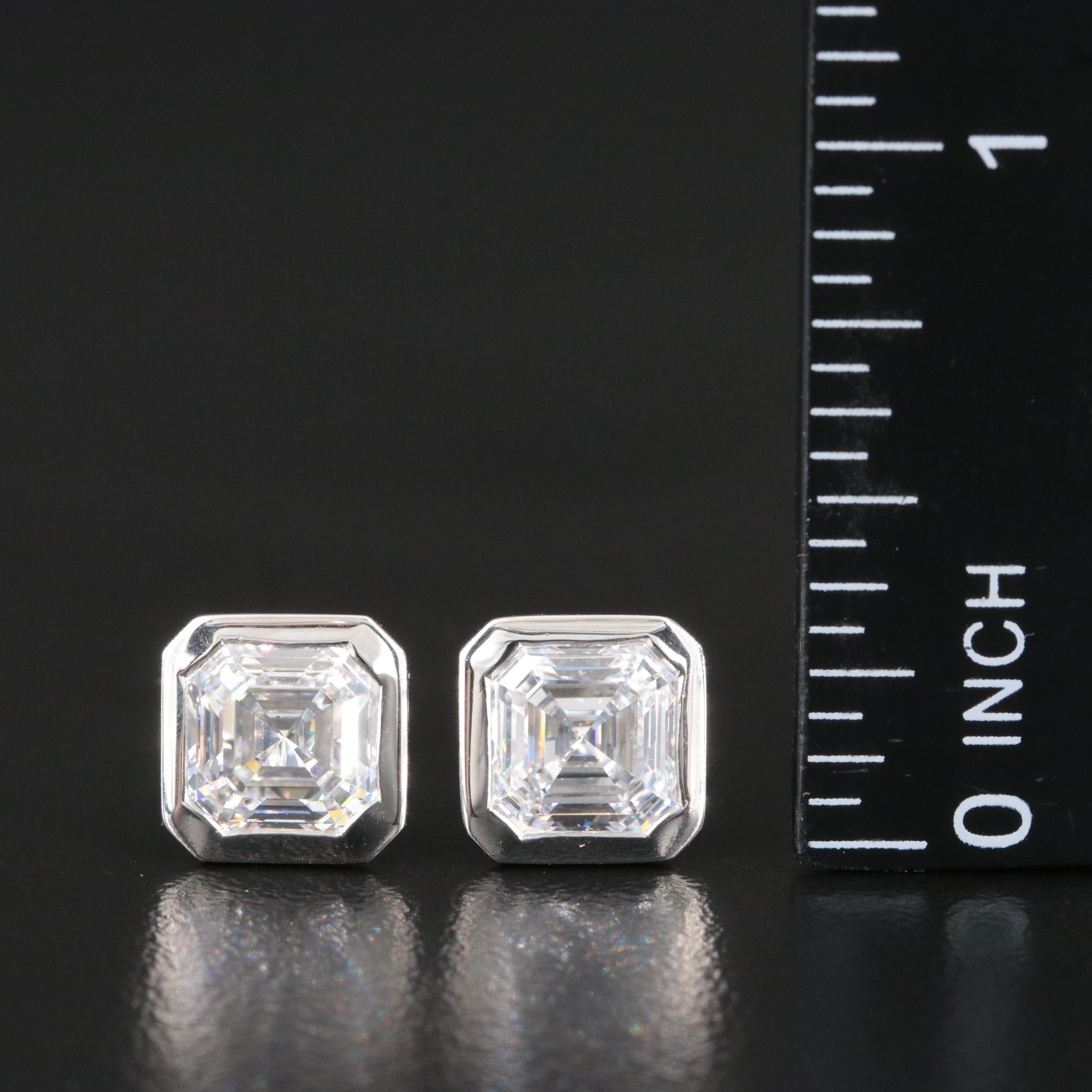 Platinum 4.03 CT Lab Grown Diamond Stud Earrings with IGI Reports