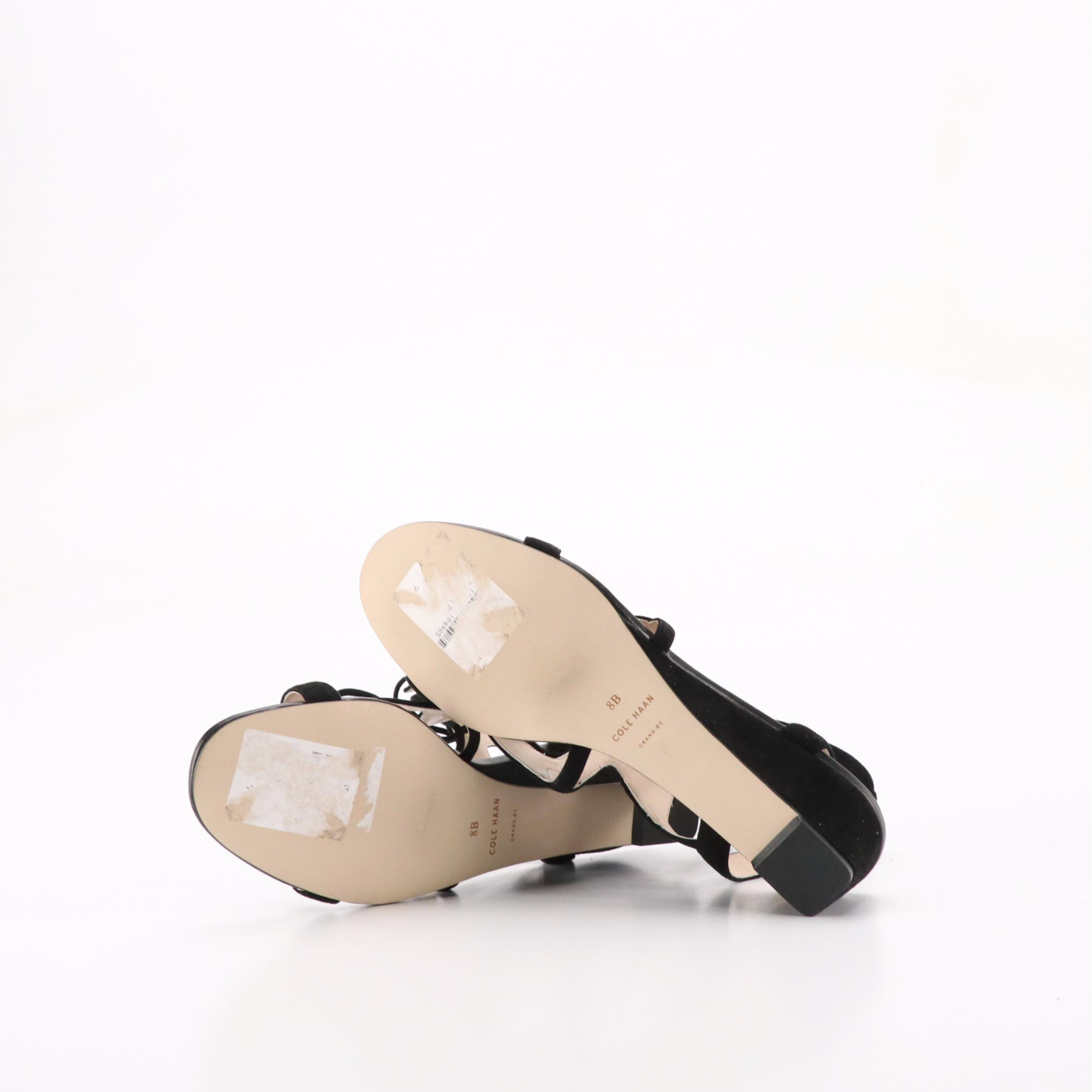 Cole Haan Vable Wedge II Strappy Kitten Heel Sandals