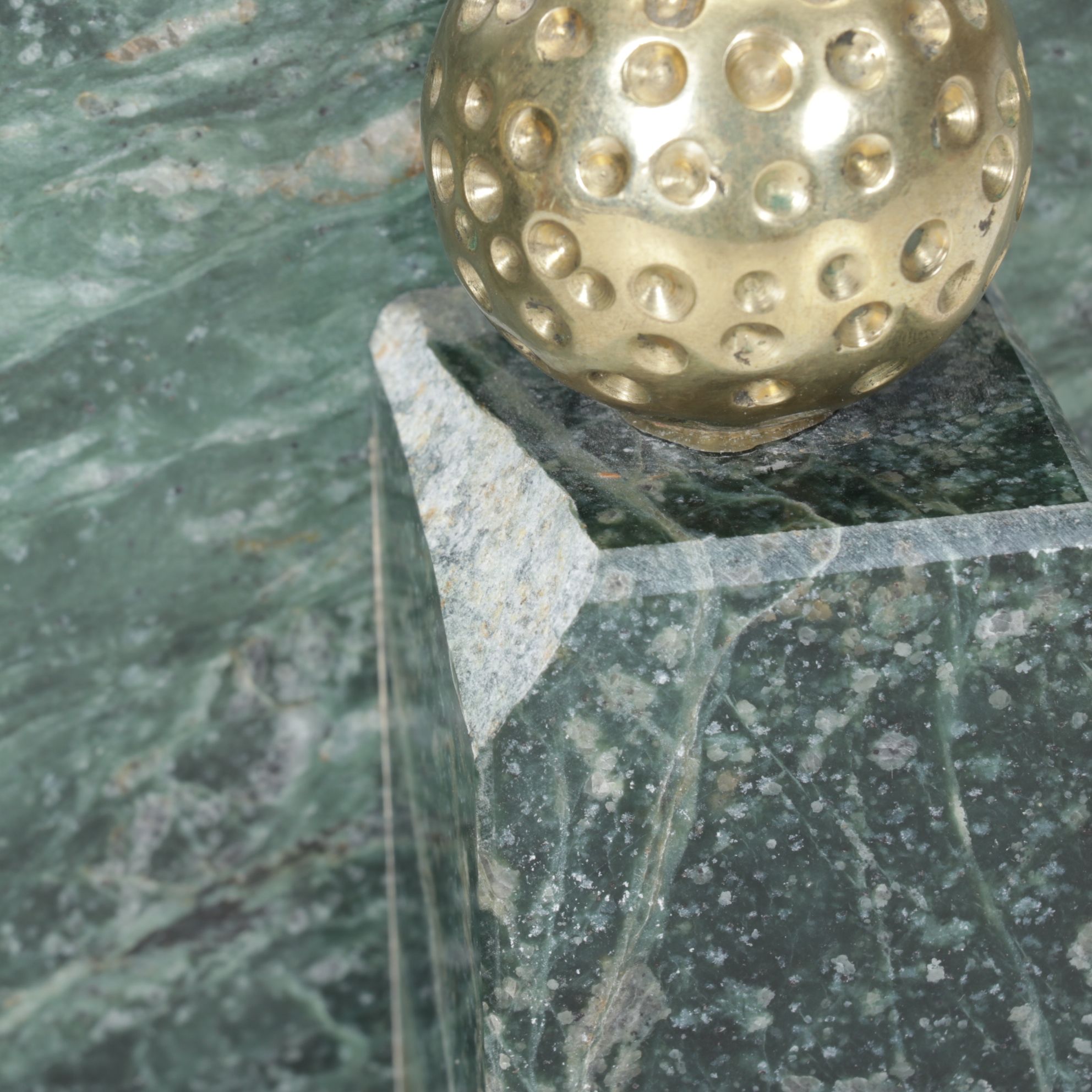 Marble & Gilt Golf Bookends with Curious Monkey Bookends