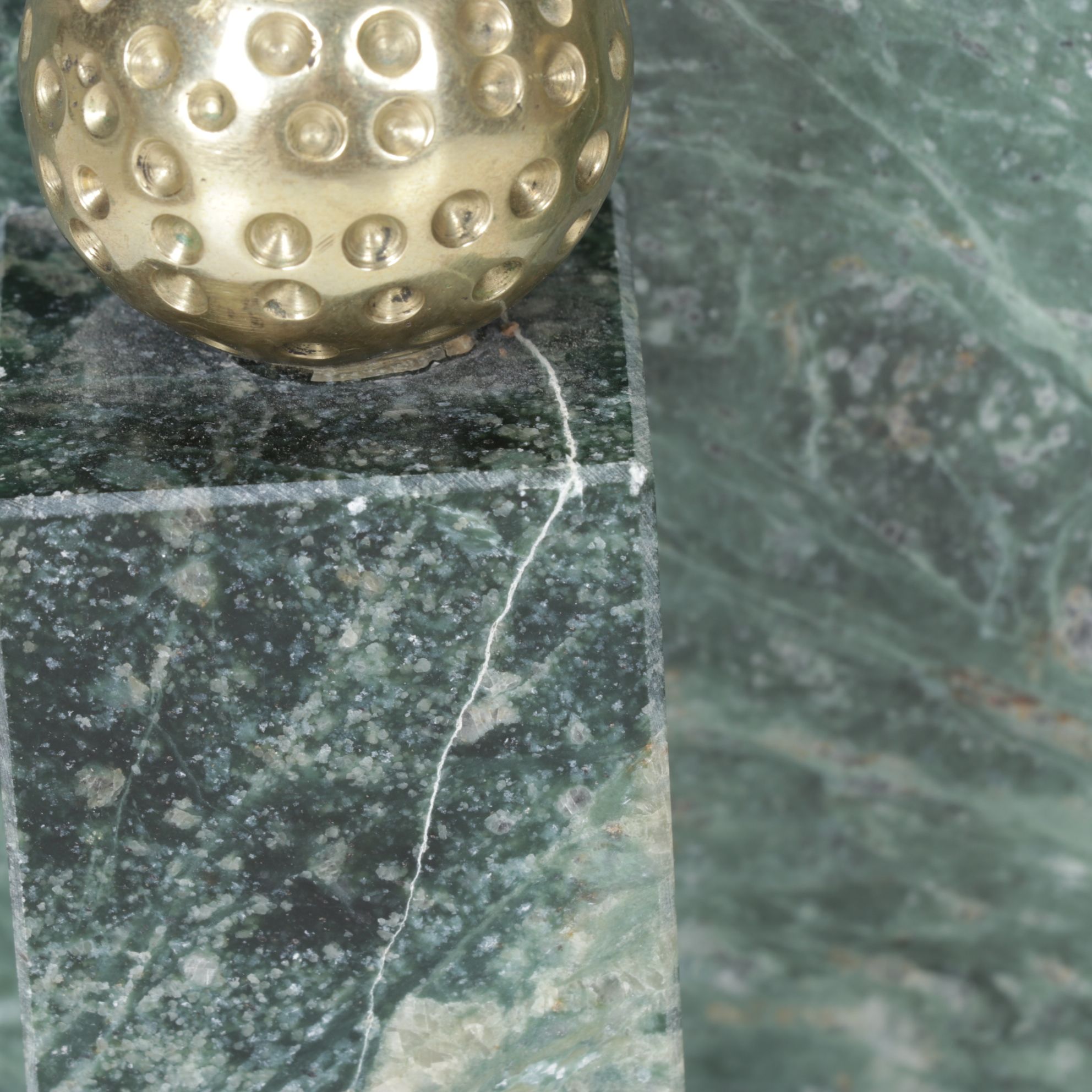 Marble & Gilt Golf Bookends with Curious Monkey Bookends