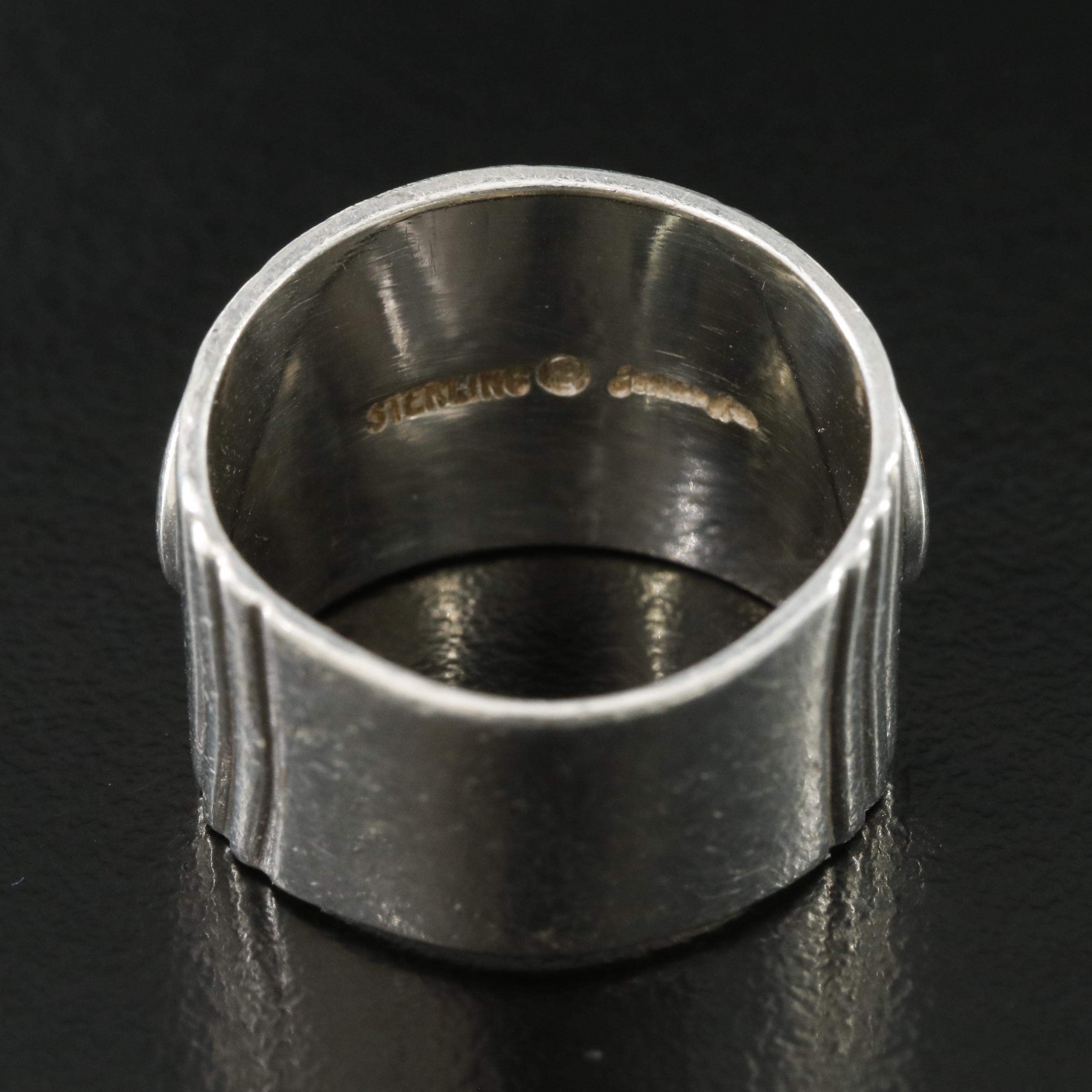 James Lee Navajo Diné Sterling Gemstone Inlay Ring