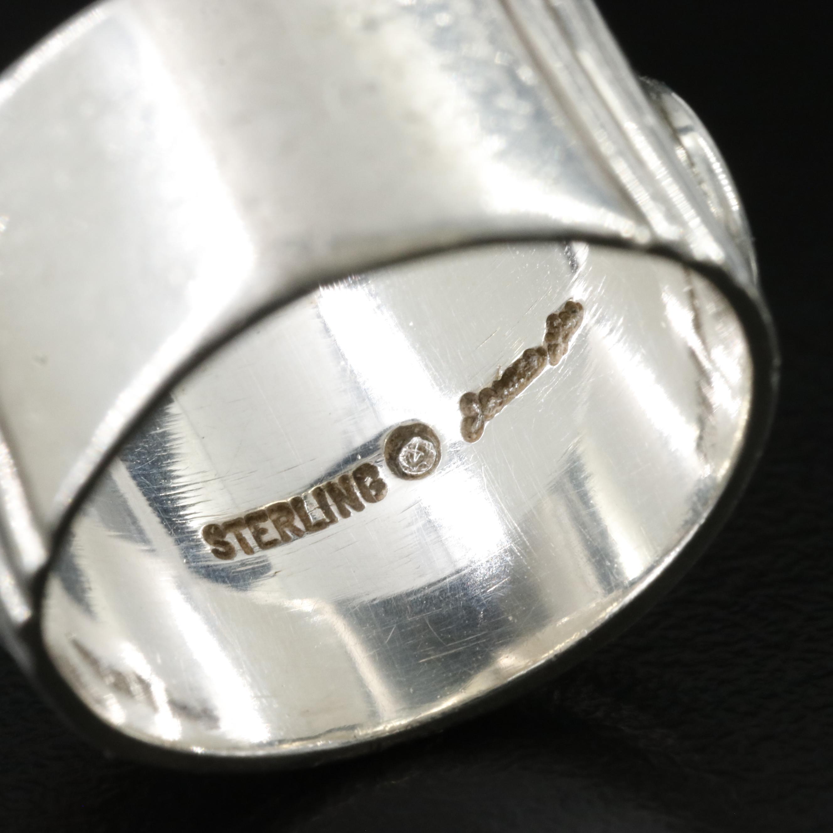 James Lee Navajo Diné Sterling Gemstone Inlay Ring