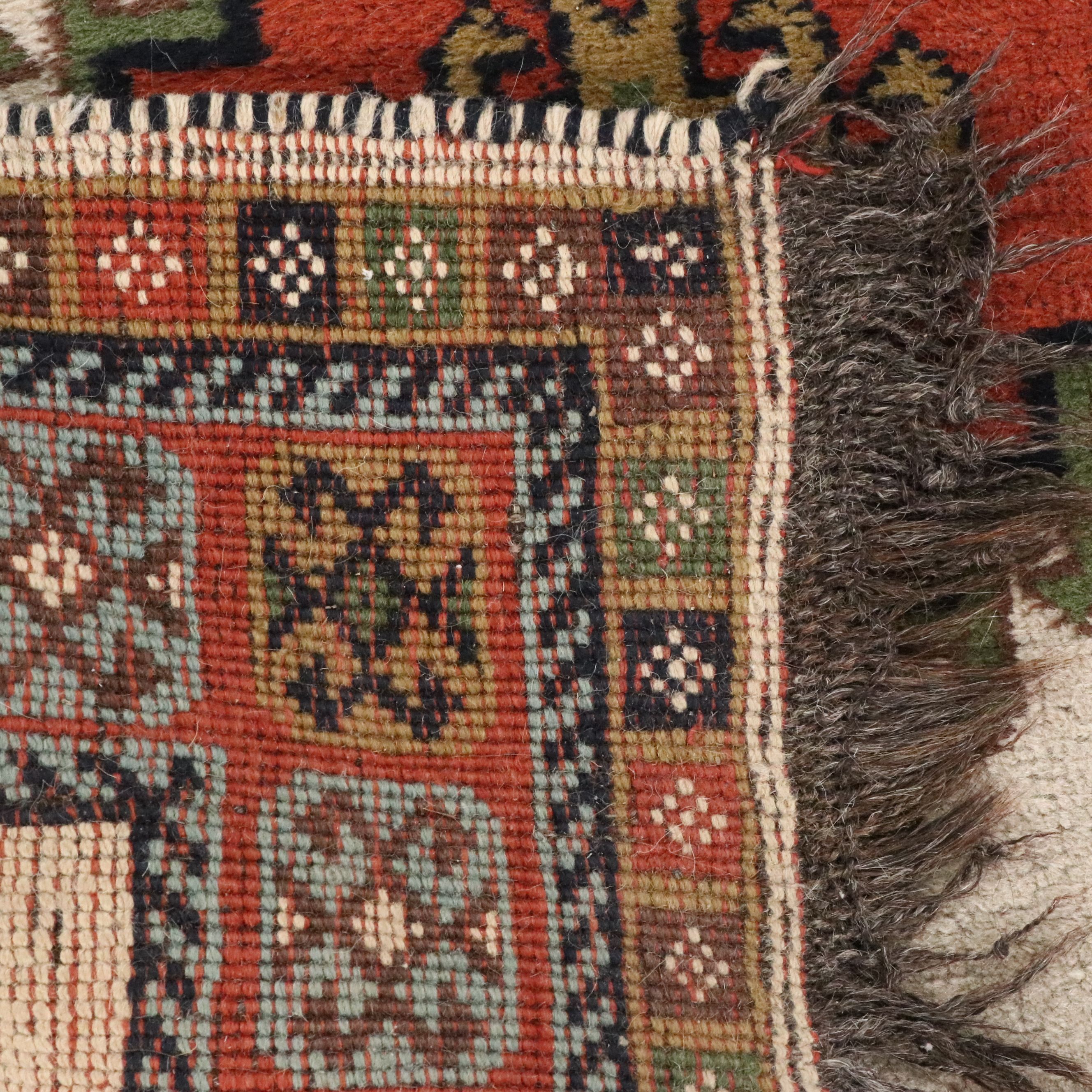 3'6 x 5'3 Hand-Knotted Caucasian Kazak Area Rug