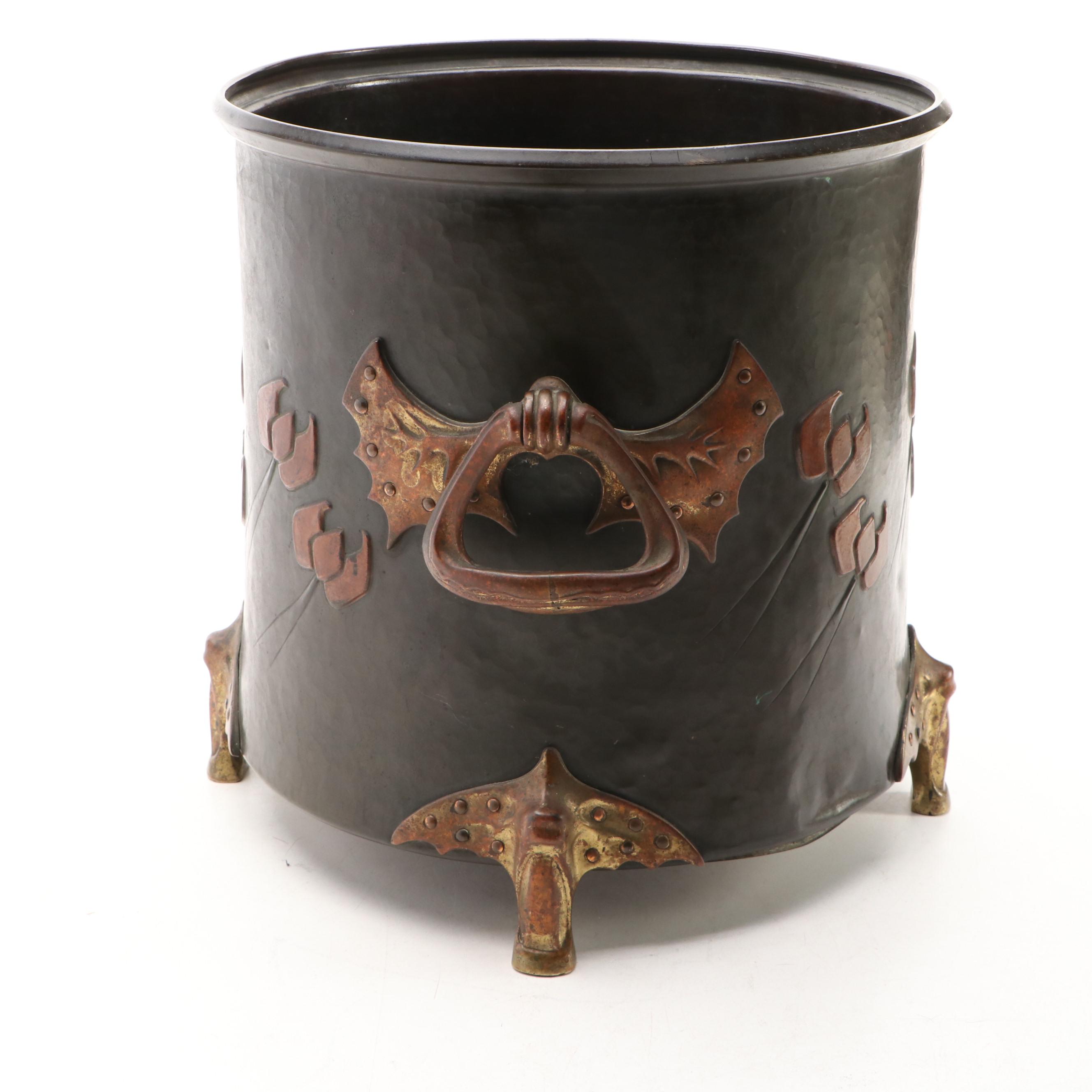 Hans Eduard von Berlepsch-Valendas Art Nouveau Cast Metal Weinkühler