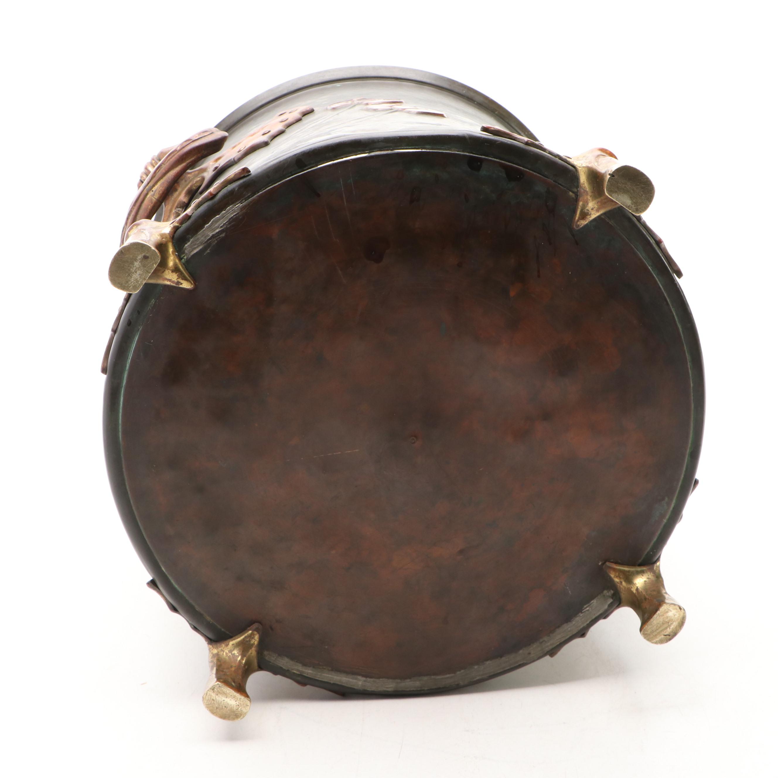 Hans Eduard von Berlepsch-Valendas Art Nouveau Cast Metal Weinkühler