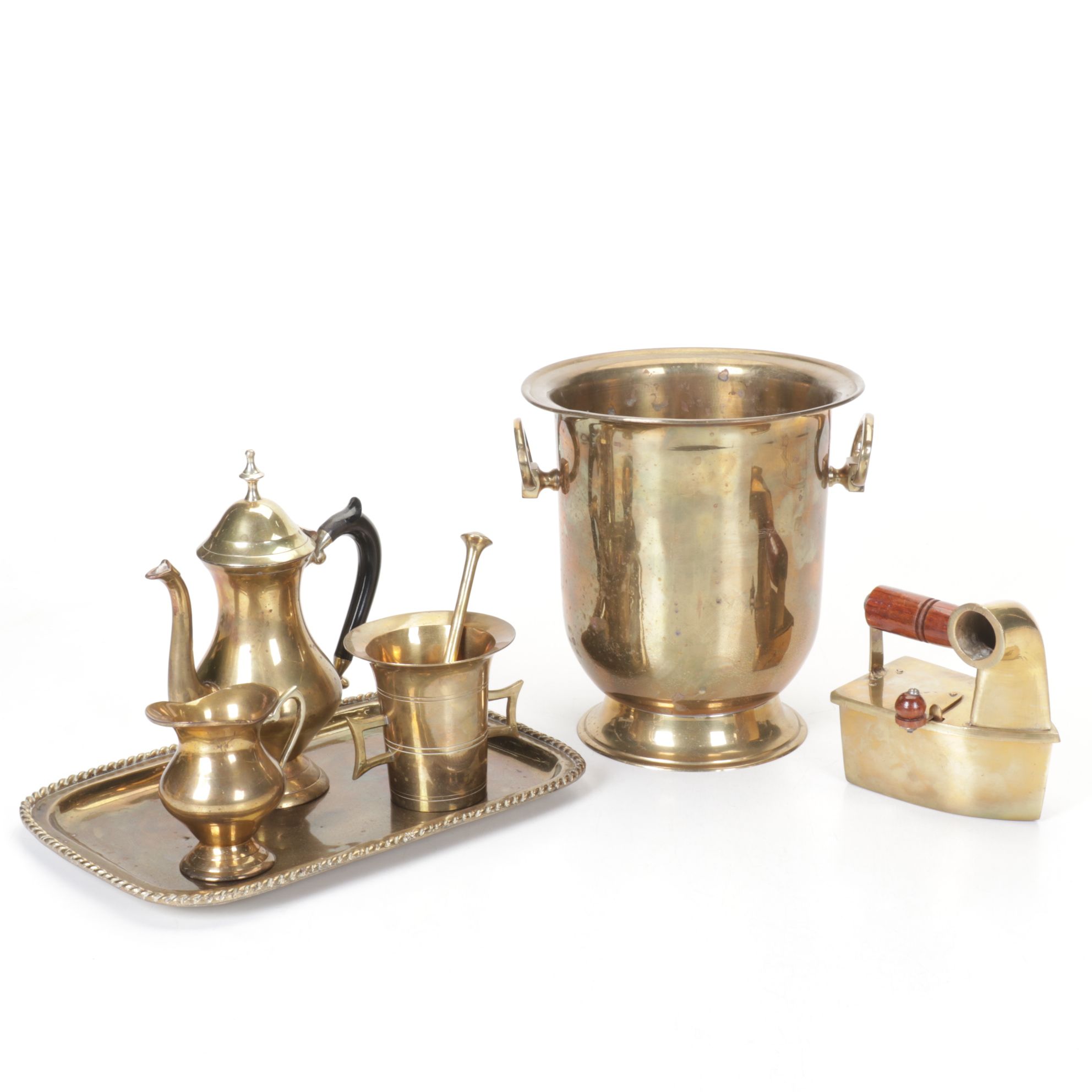 Polished Brass Champagne Bucket, Creamer & More
