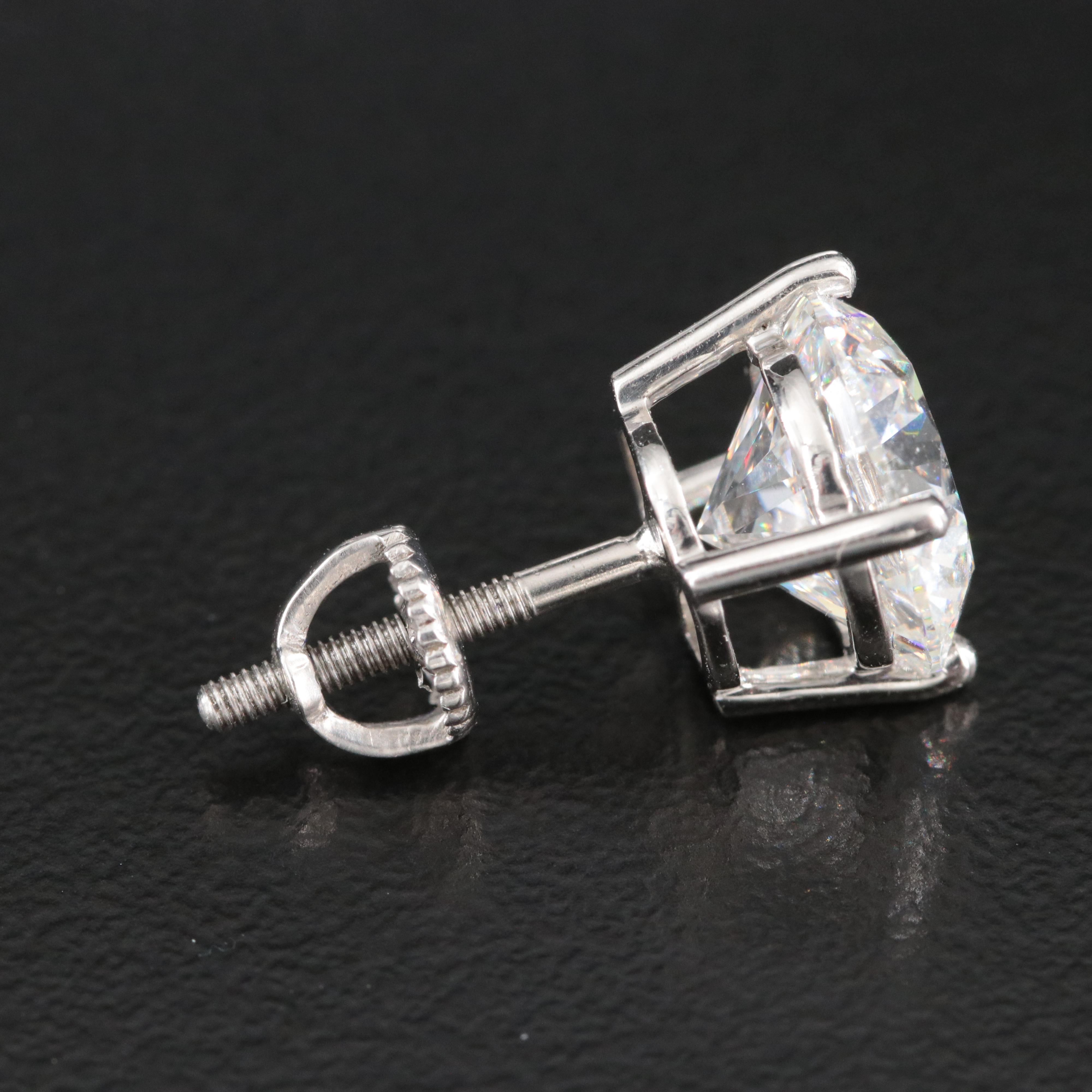 Platinum 5.42 CTW Lab Grown Stud Earrings with IGI Reports