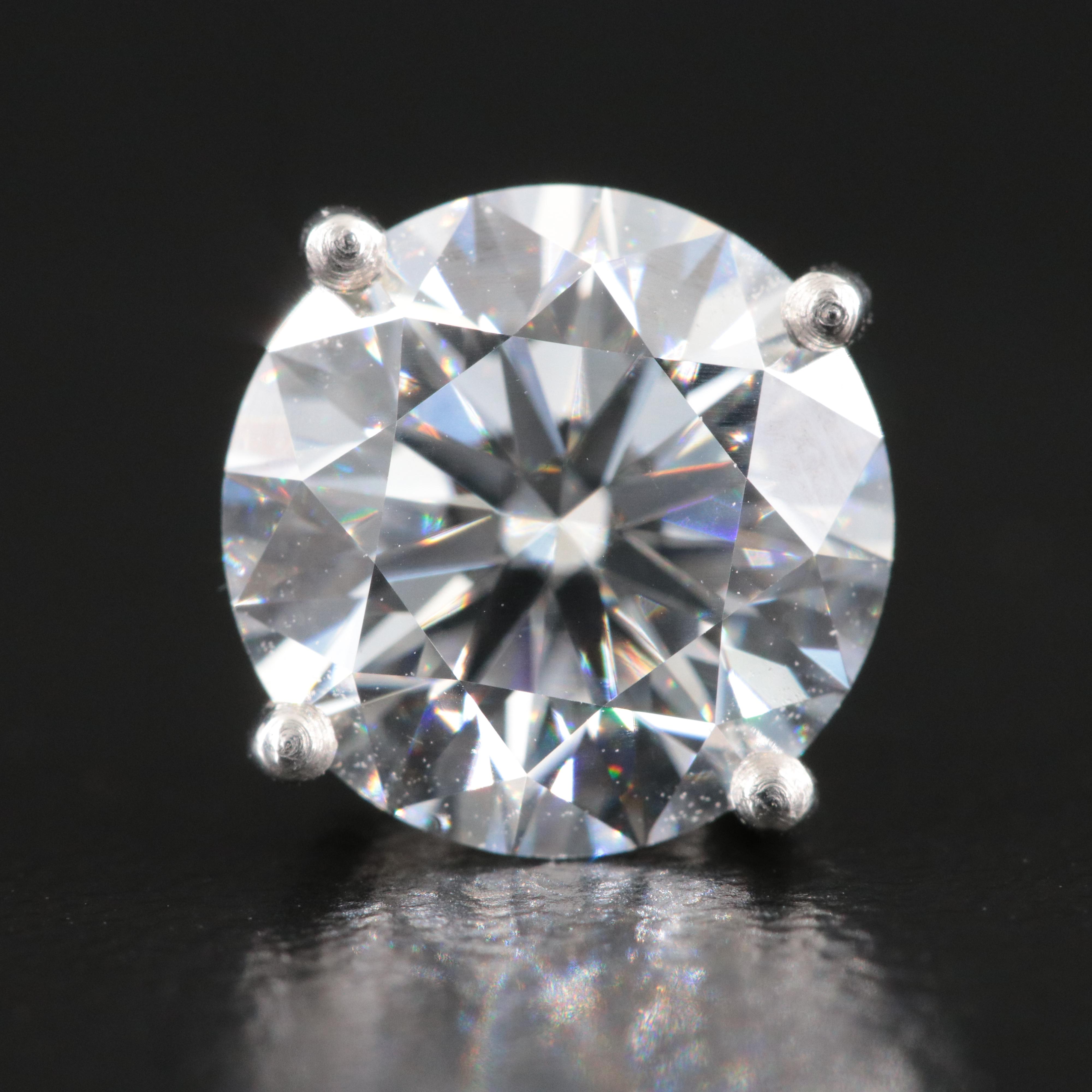 Platinum 5.42 CTW Lab Grown Stud Earrings with IGI Reports