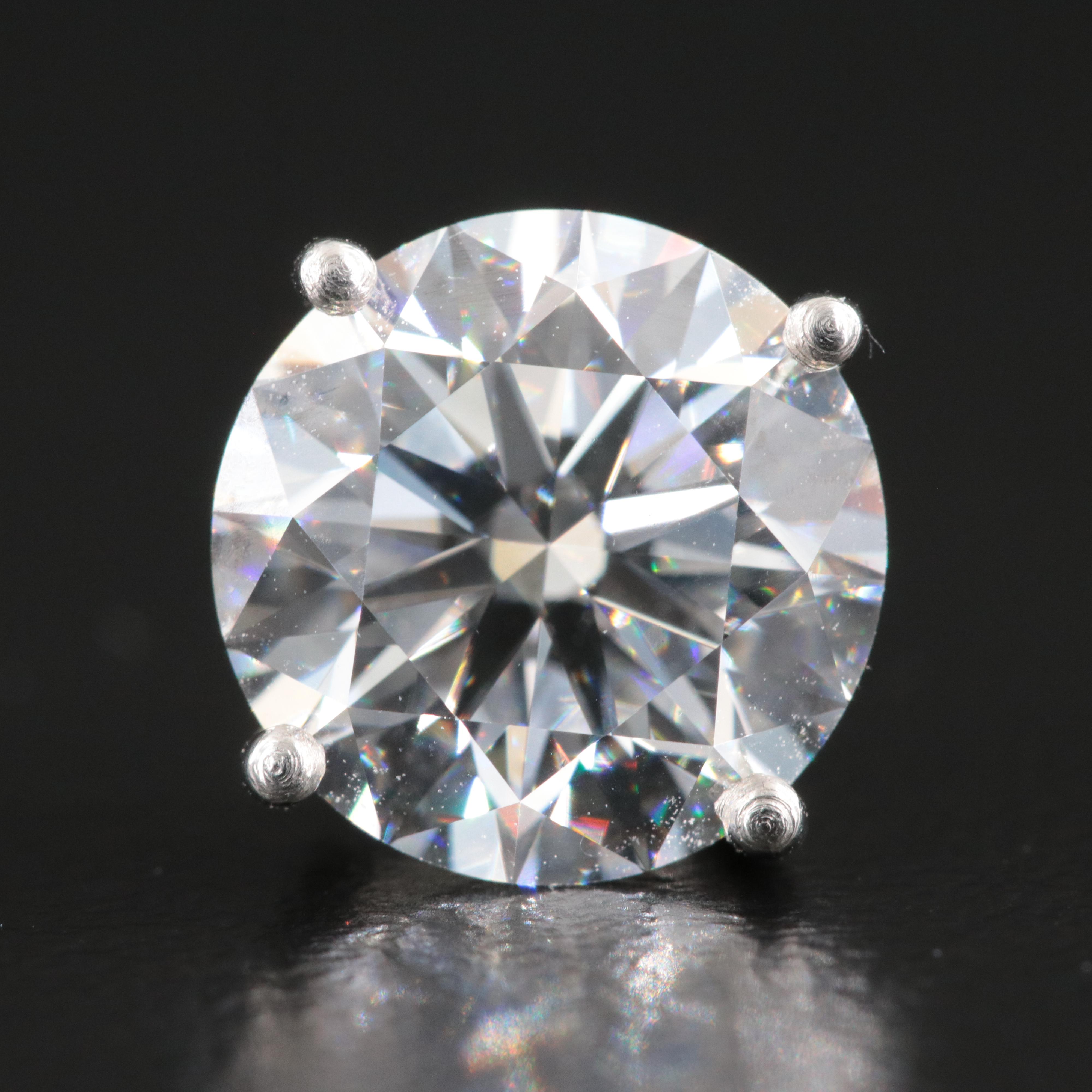 Platinum 5.42 CTW Lab Grown Stud Earrings with IGI Reports