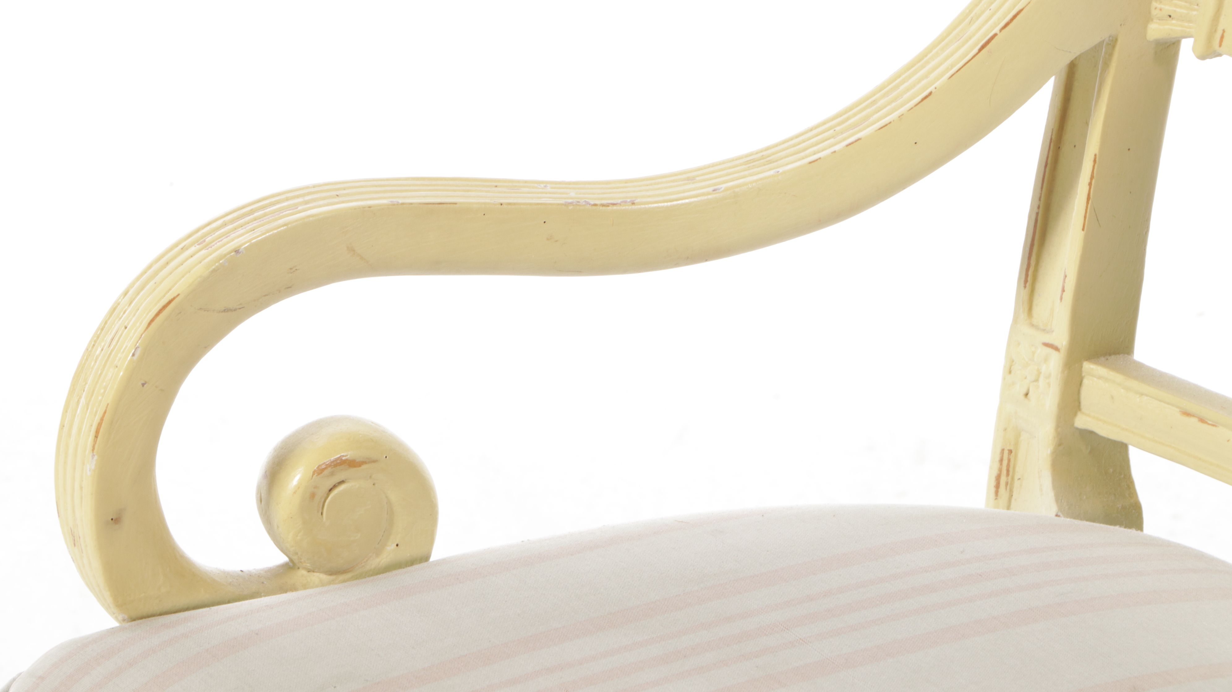 Theodore Alexander French Provincial Style Painted Wood Settee, Late 20th C.