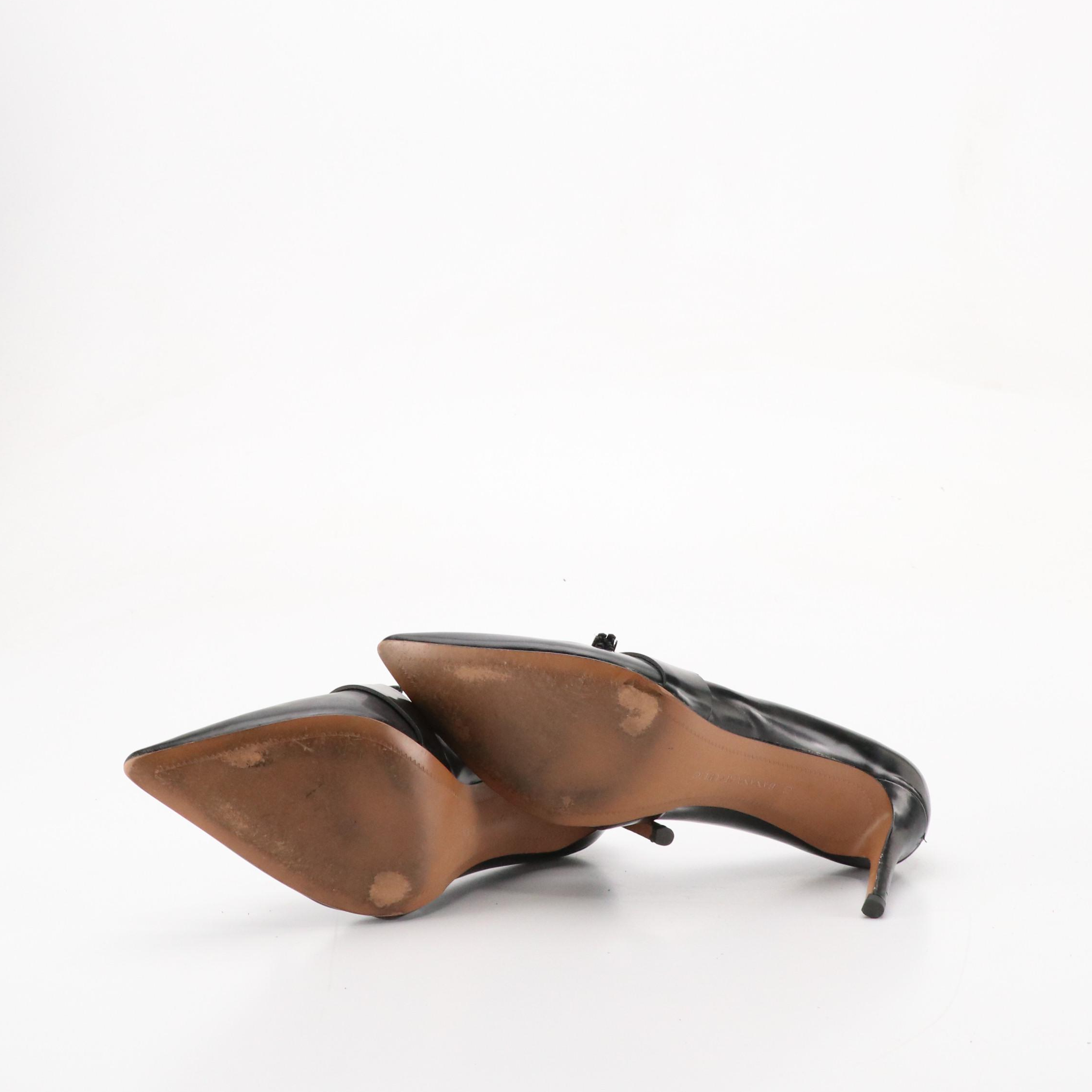 Banana Republic Black Patent Leather Pointy Toe Tassel Pumps