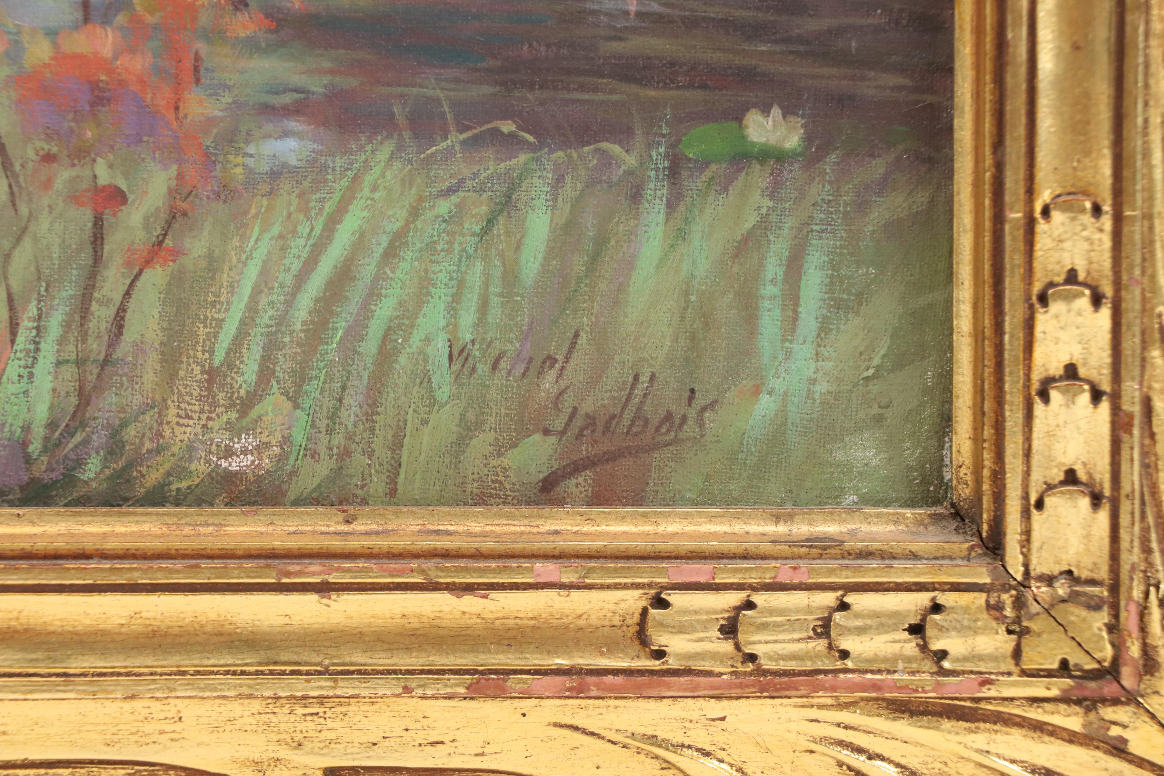 Michel Gadbois Impressionist Style Landscape Oil Painting, Circa 1940