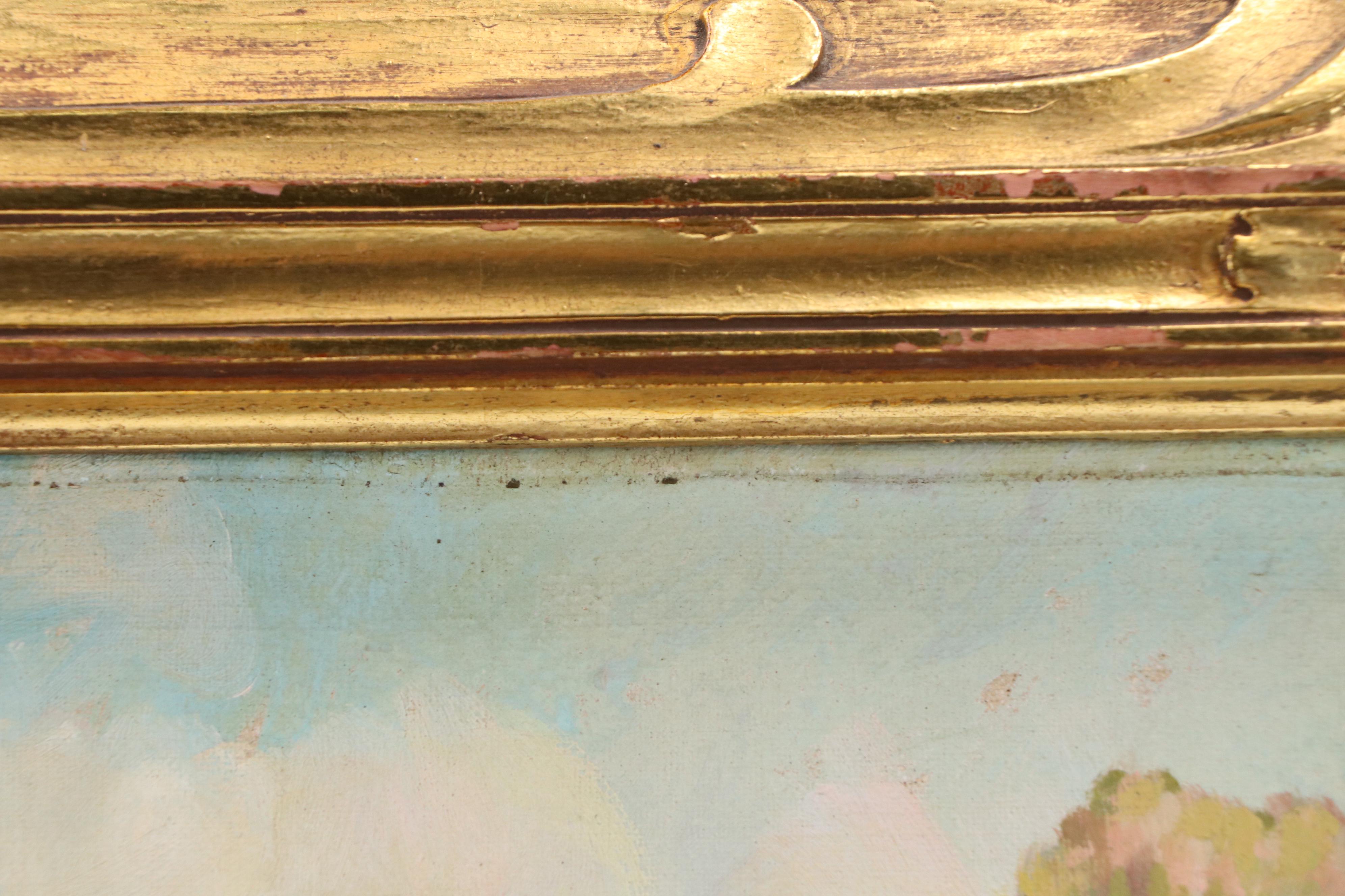 Michel Gadbois Impressionist Style Landscape Oil Painting, Circa 1940