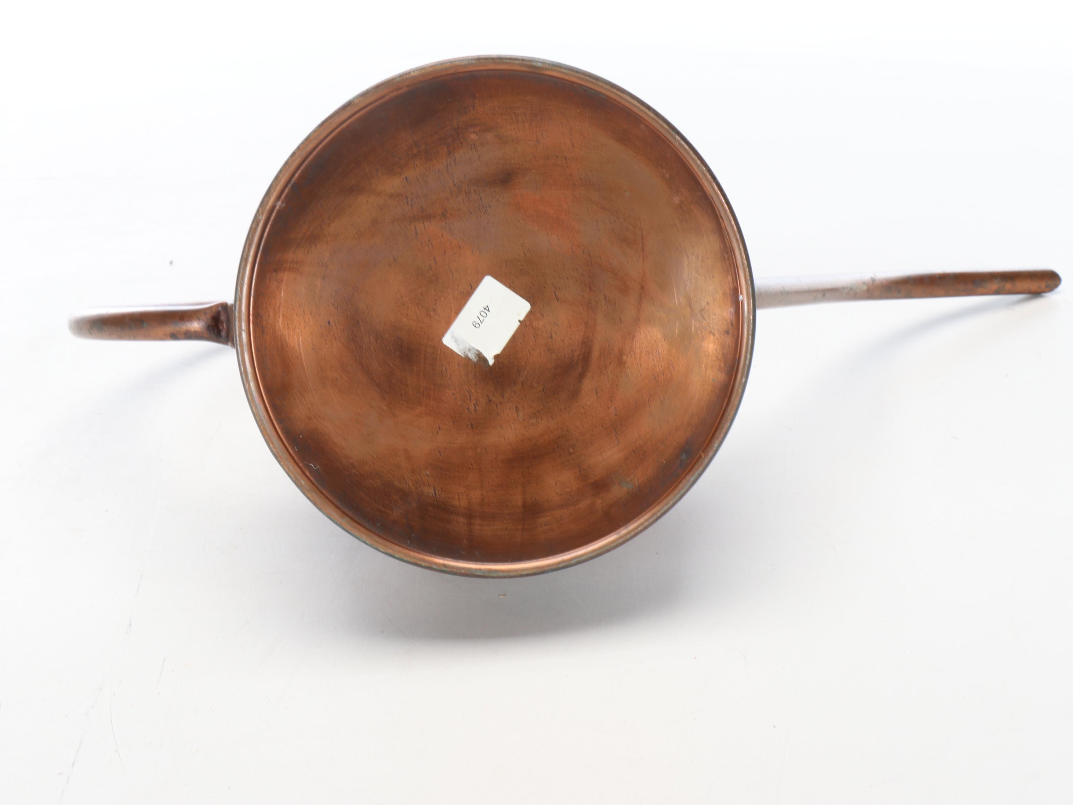 Large Copper Handled Planters with Coiled Copper Water Can