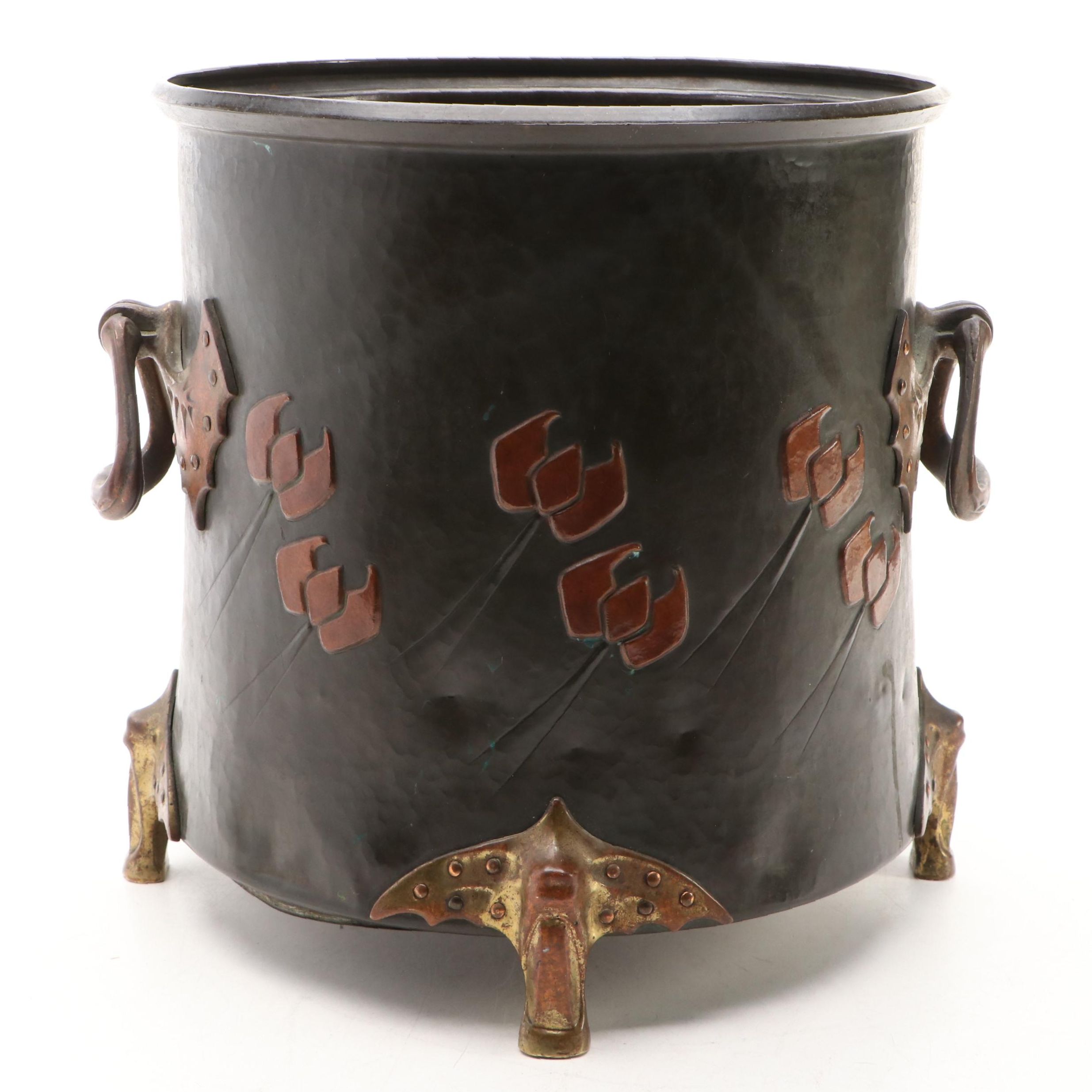 Hans Eduard von Berlepsch-Valendas Art Nouveau Cast Metal Weinkühler