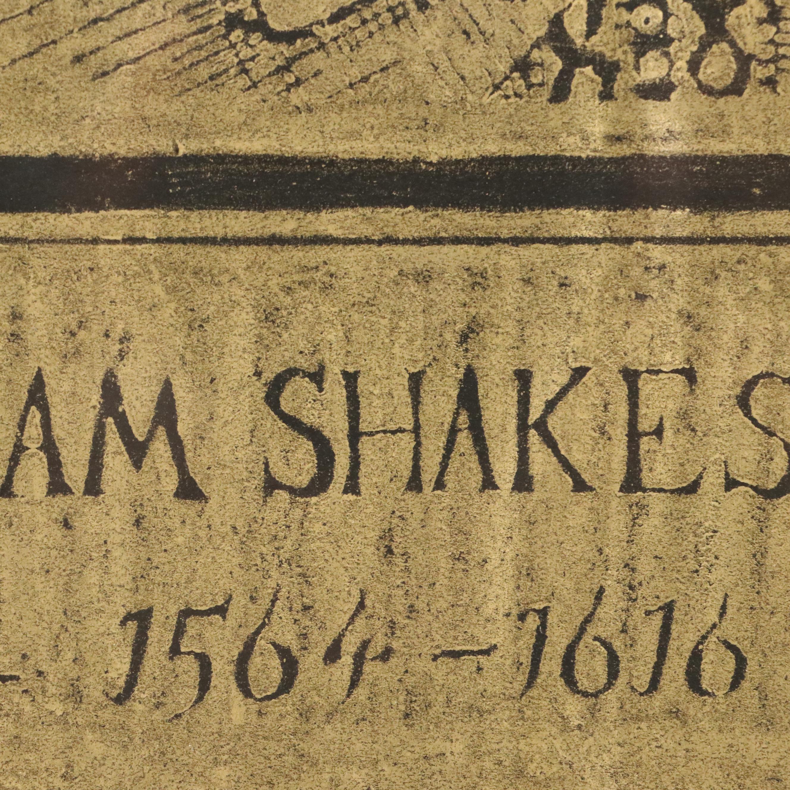 Brass Rubbing of Shakespeare's Gravestone, 20th Century