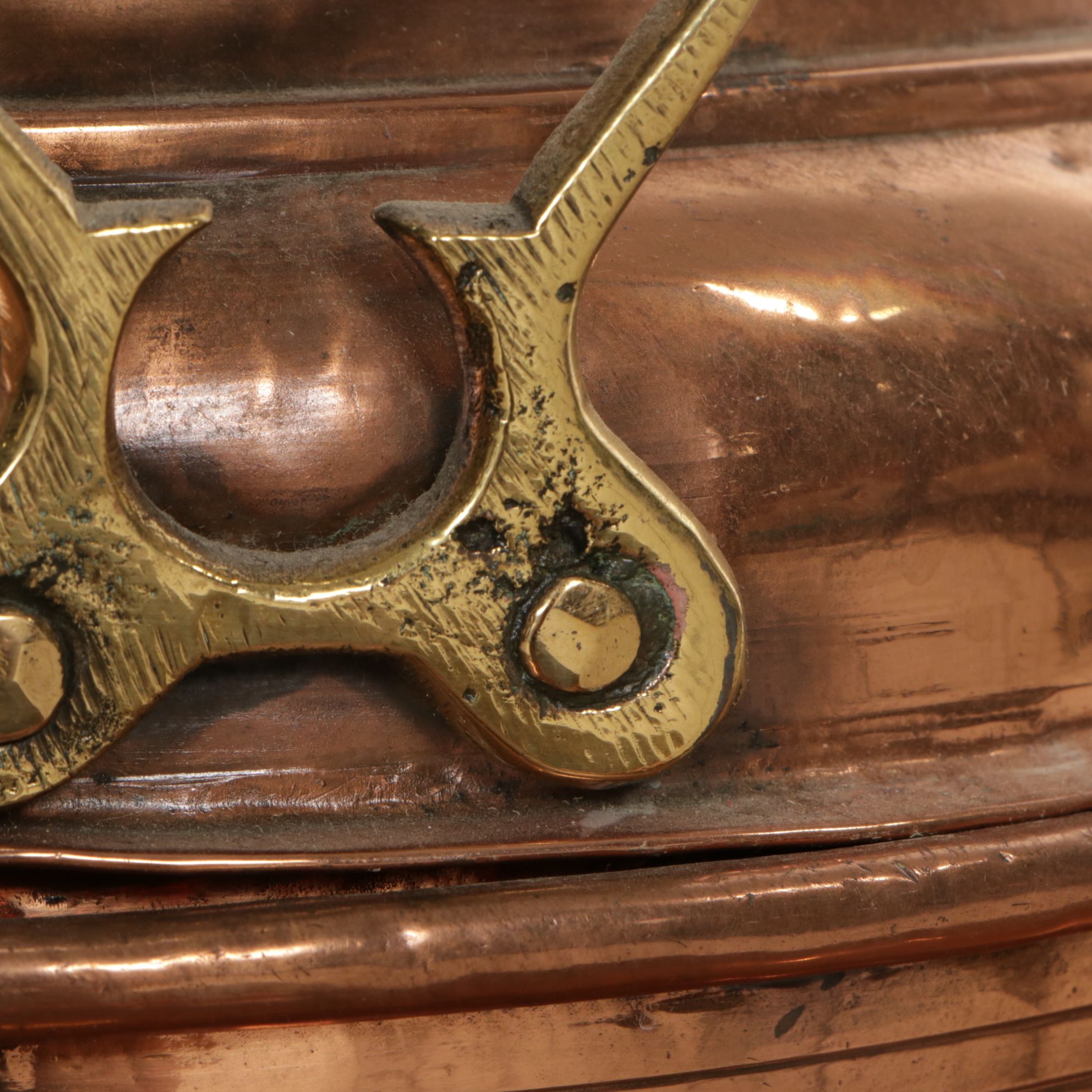 Turkish Style Copper and Brass Brazier with Bird Finial