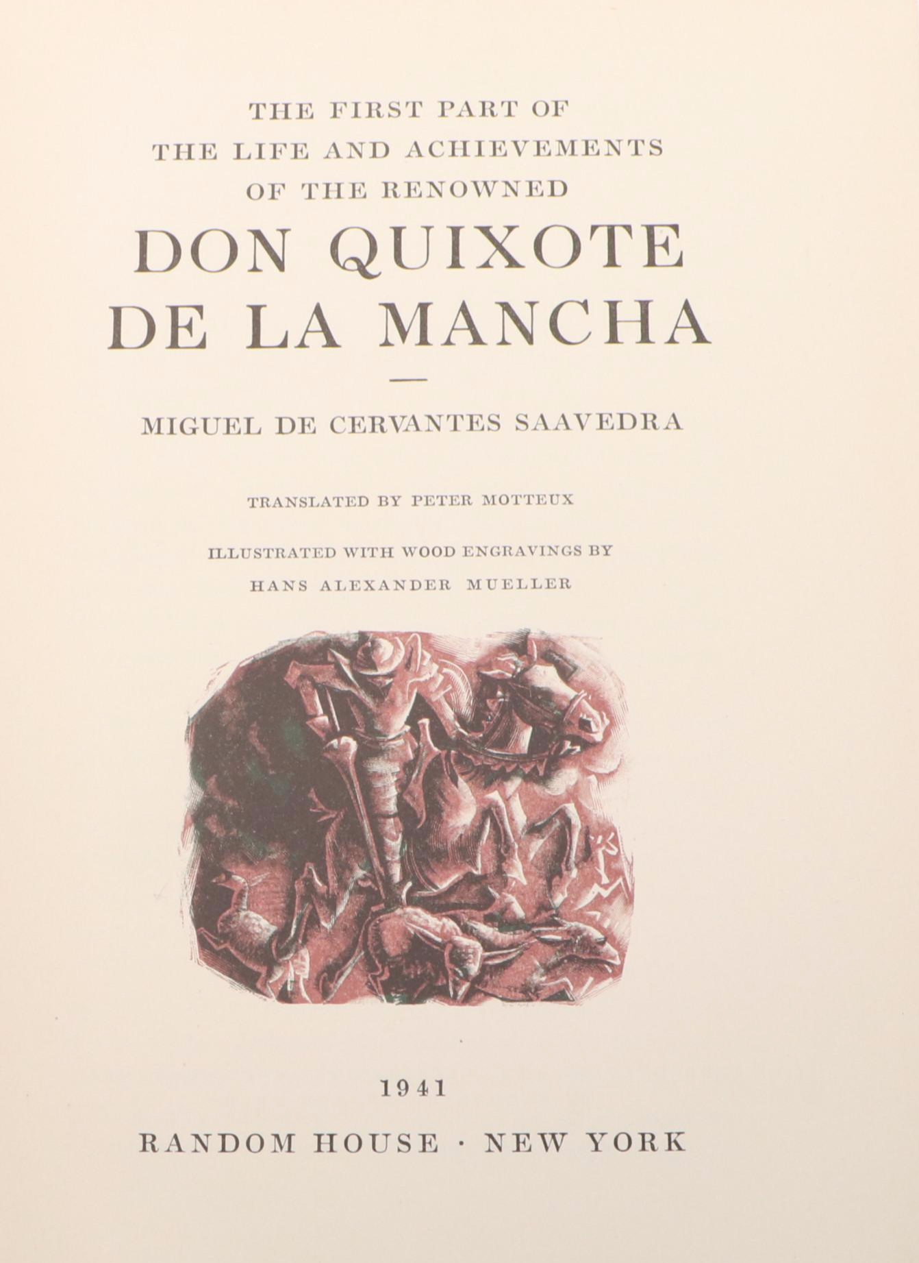 Hans Alexander Mueller Illustrated "Don Quixote" by Miguel de Cervantes, 1941