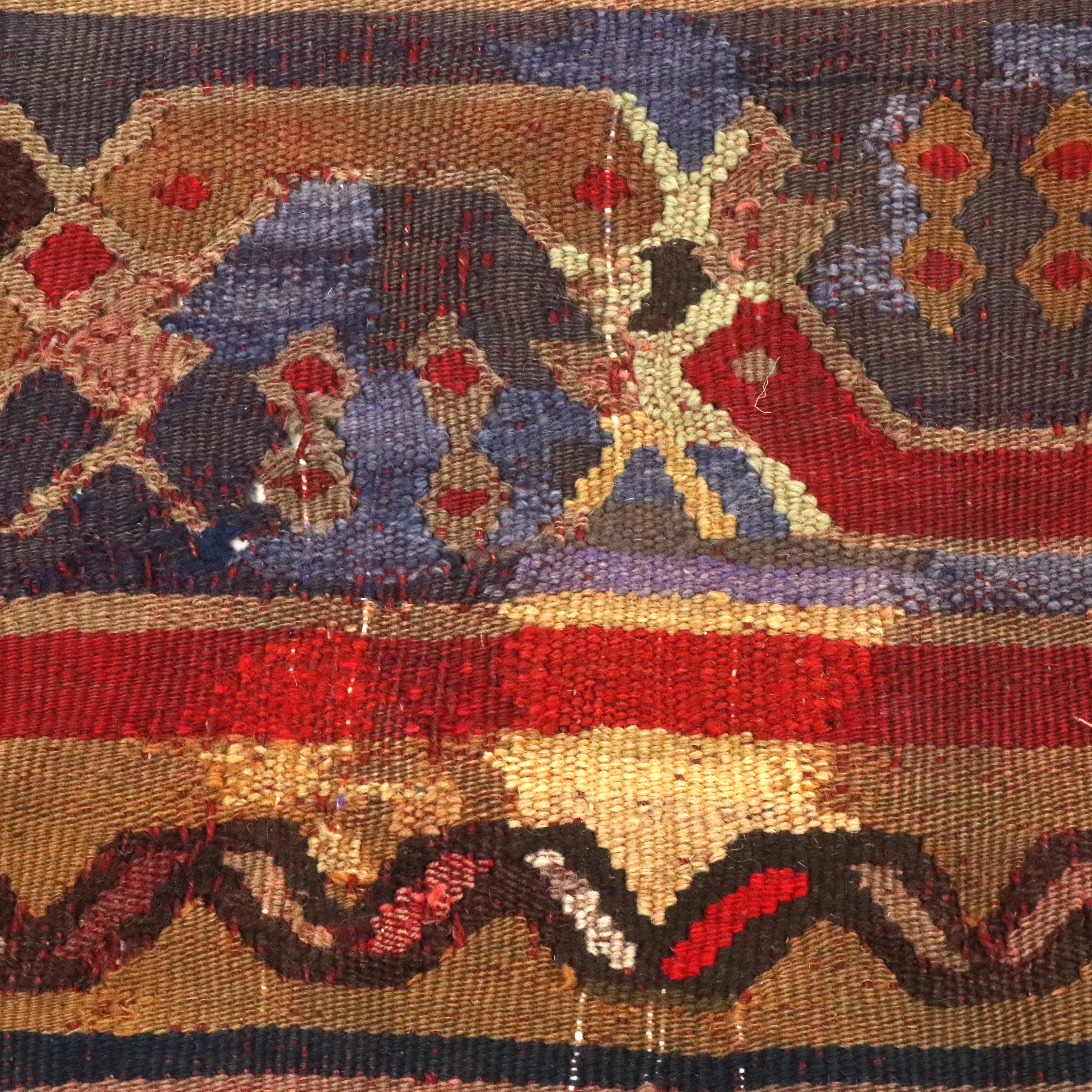 16'11 x 17'4 Handwoven Turkish Kilim Room-Sized Rug