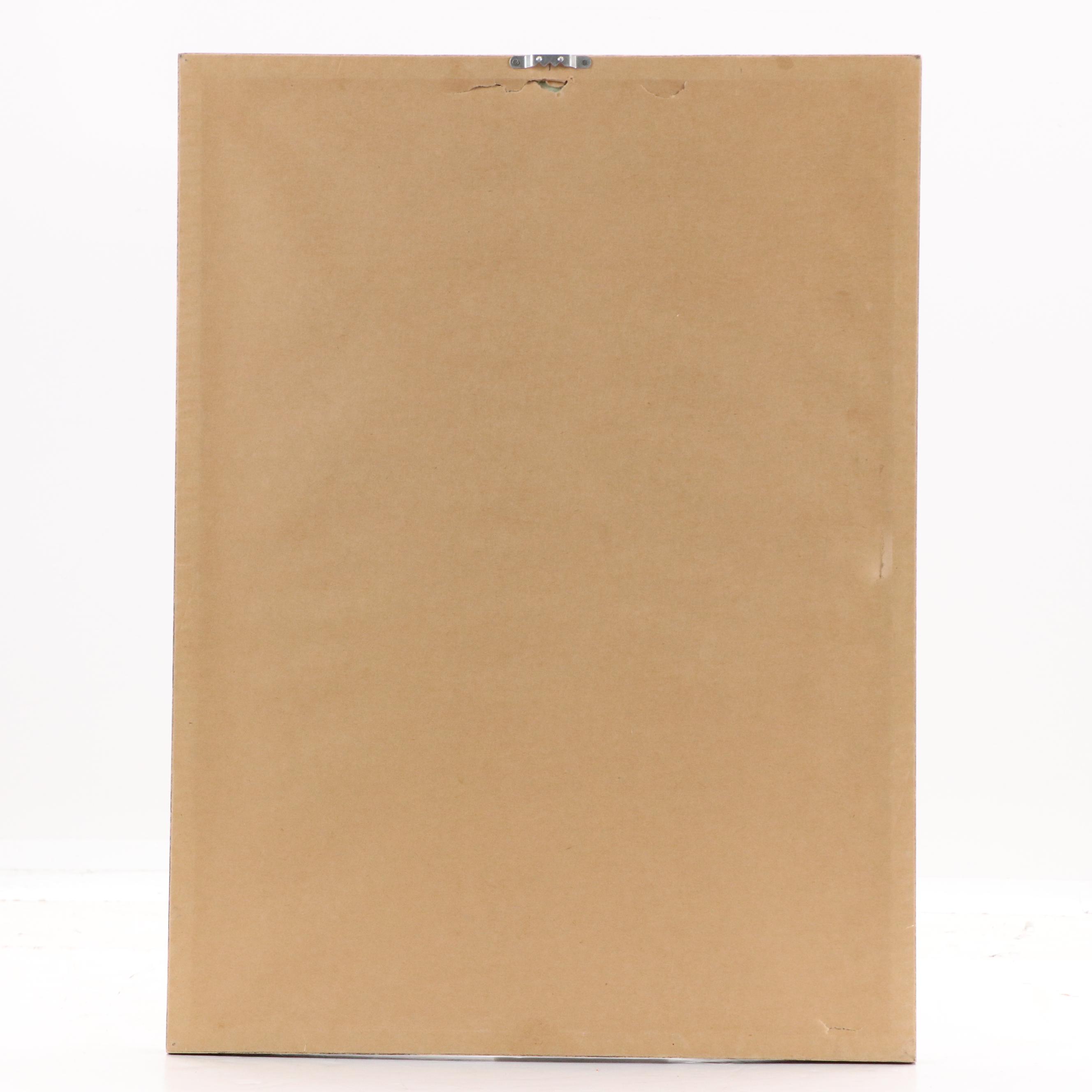 Kaoru Kawano Woodblock "Doves and Girl," 1950