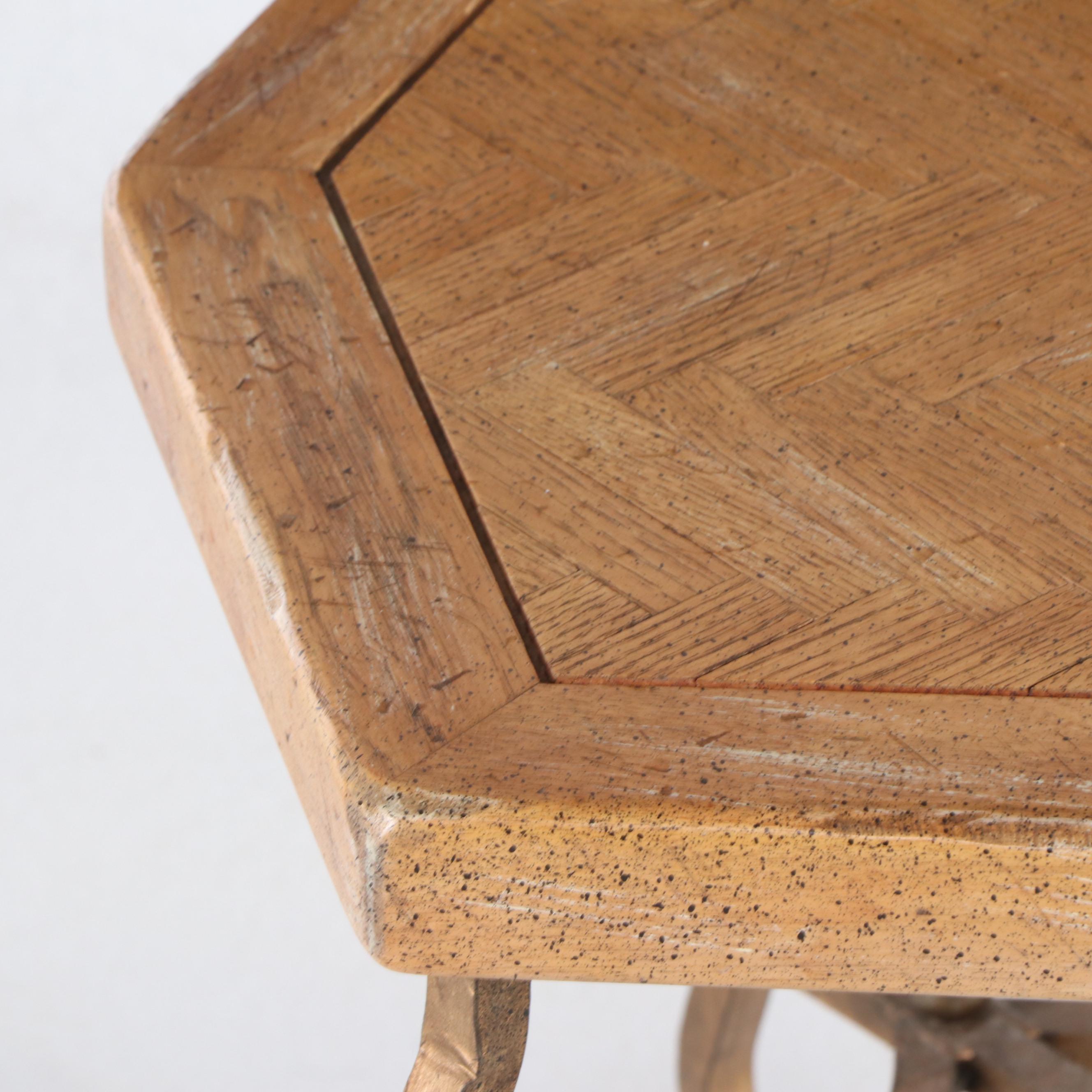 Contemporary Gilt Metal Side Table