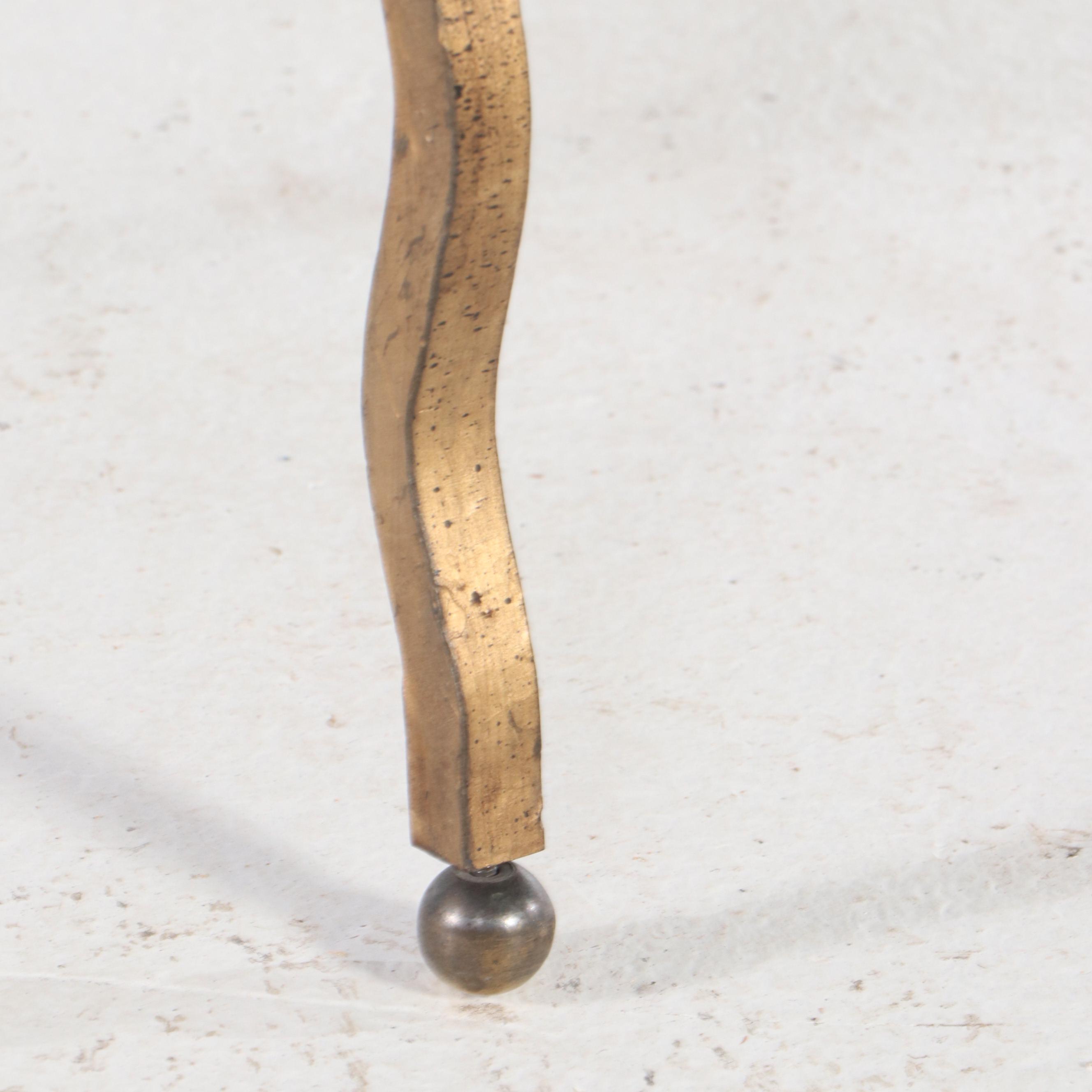 Contemporary Gilt Metal Side Table