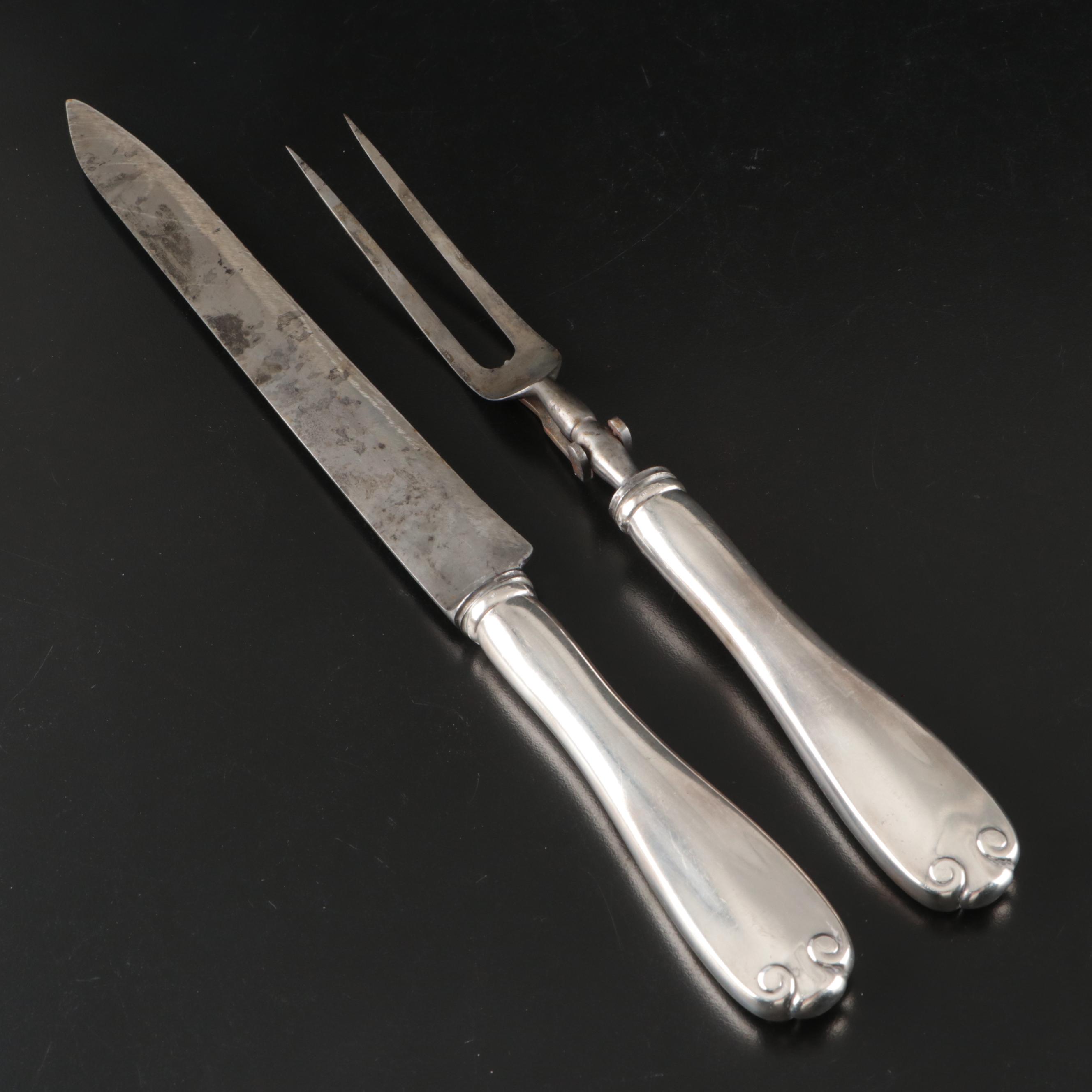 Tiffany & Co. Sterling Handle Carving Set